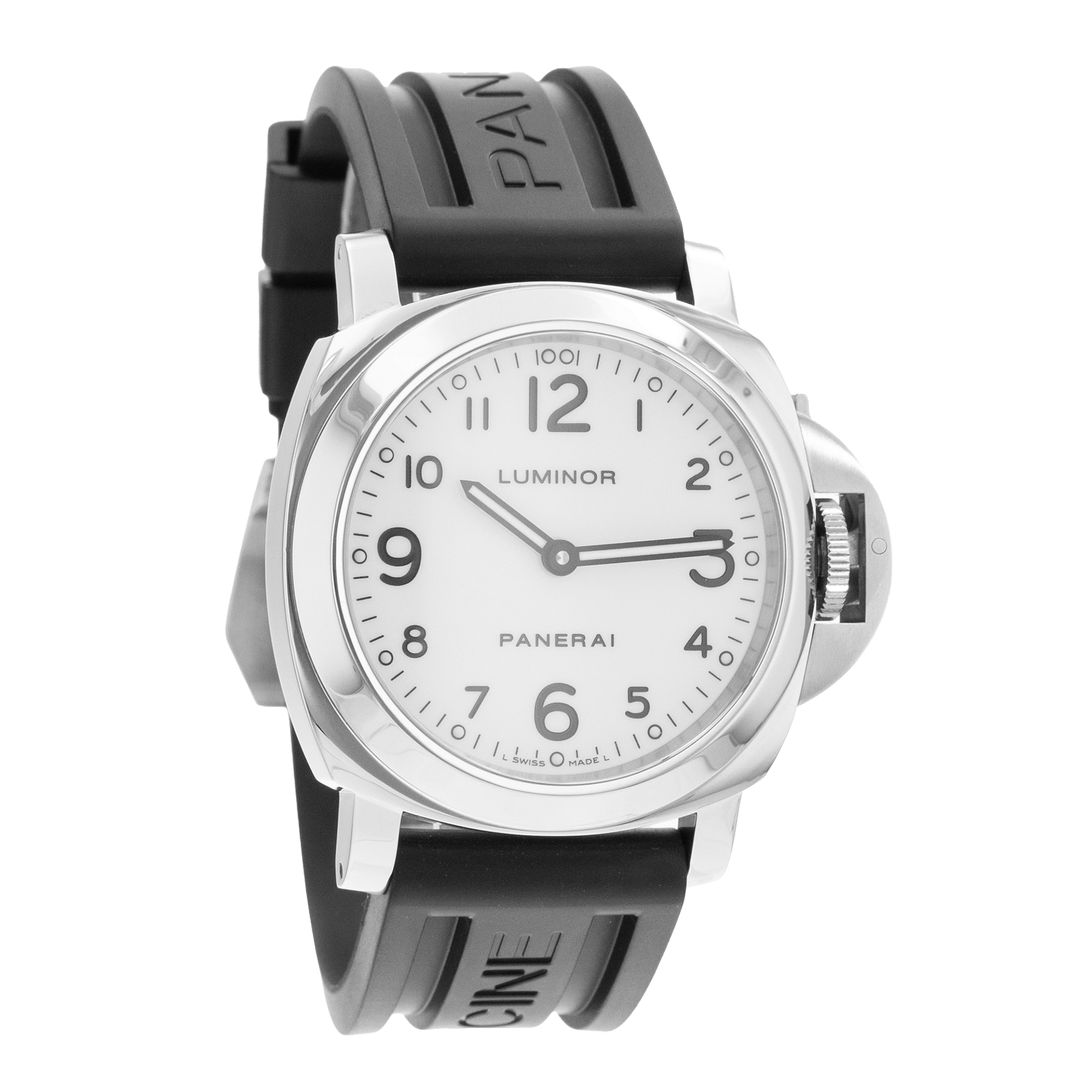 Panerai Luminor Base PAM00114 44mm White Steel Rubber Mens Watch thumbnail 6