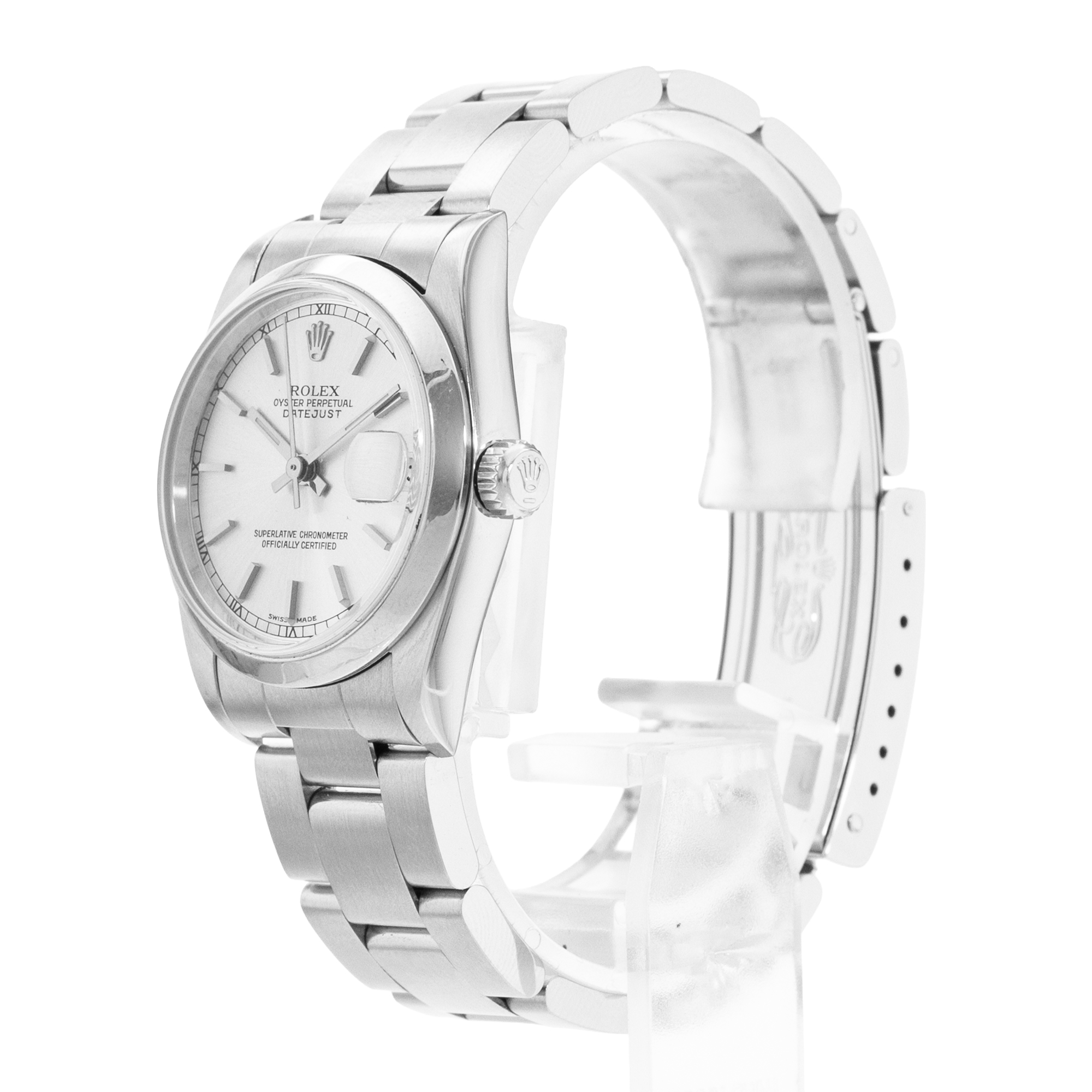 Rolex Datejust 31 78240 Silver Index Steel Oyster Ladies Watch Papers 2004 thumbnail 5