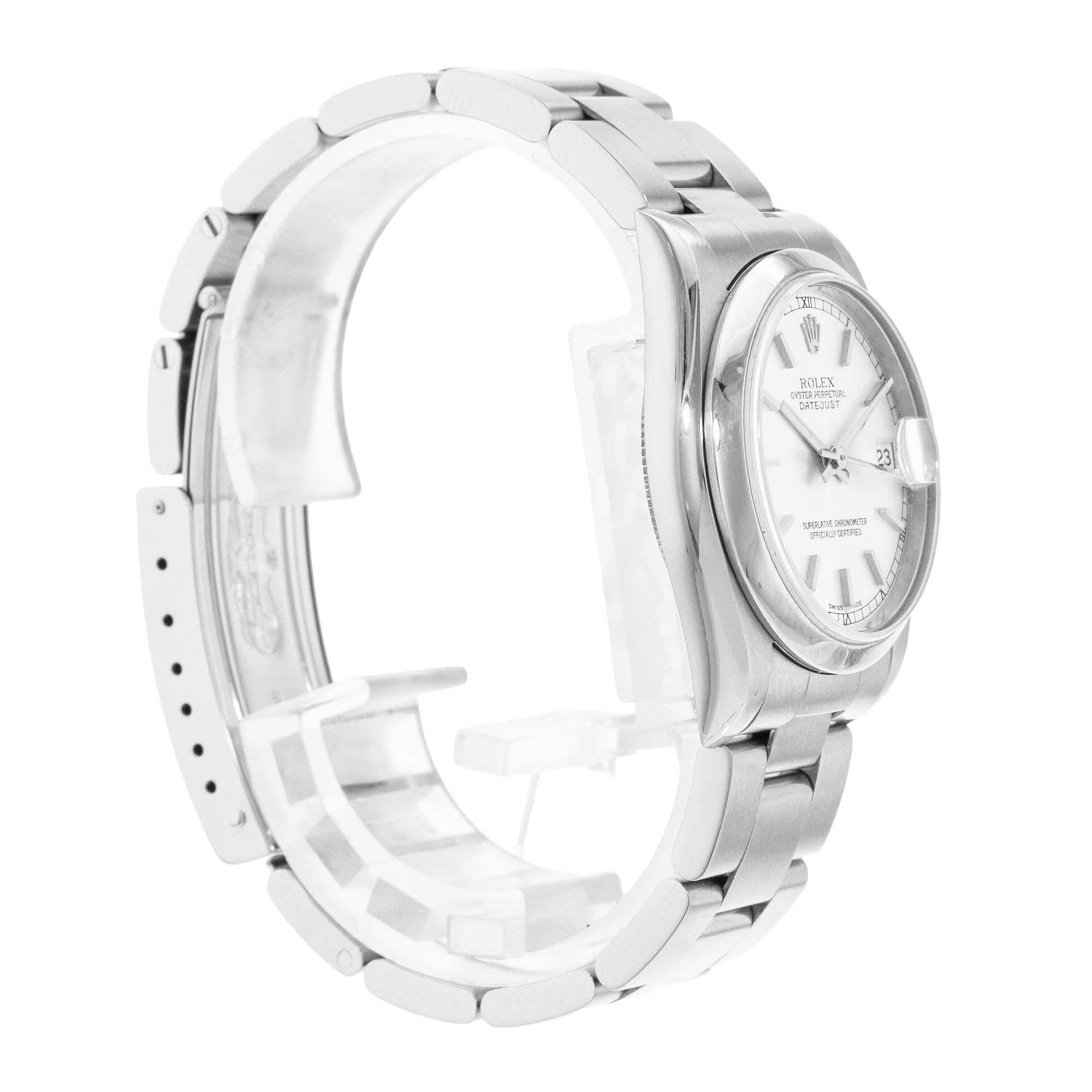 Rolex Datejust 31 78240 Silver Index Steel Oyster Ladies Watch Papers 2004 thumbnail 6