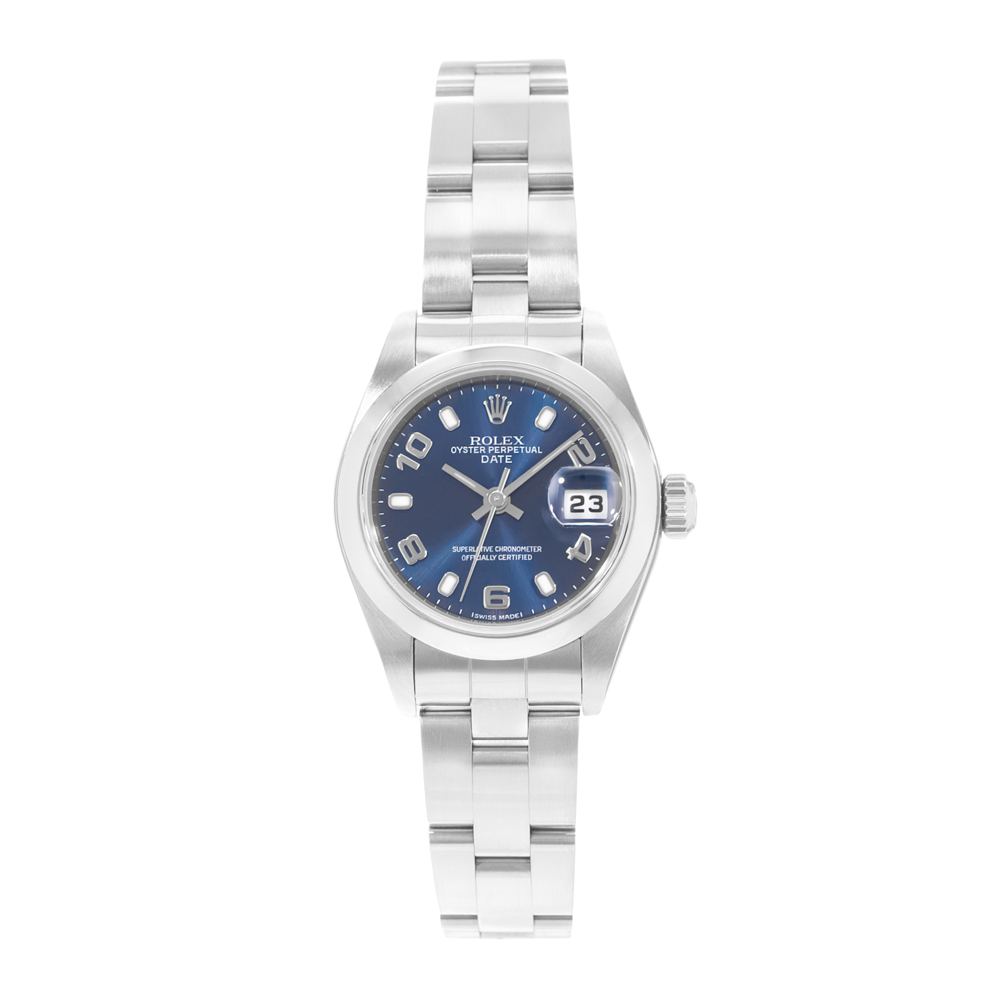 Rolex Oyster Perpetual 26 79160 Blue Steel Oyster Ladies Watch Papers 2000 thumbnail 2