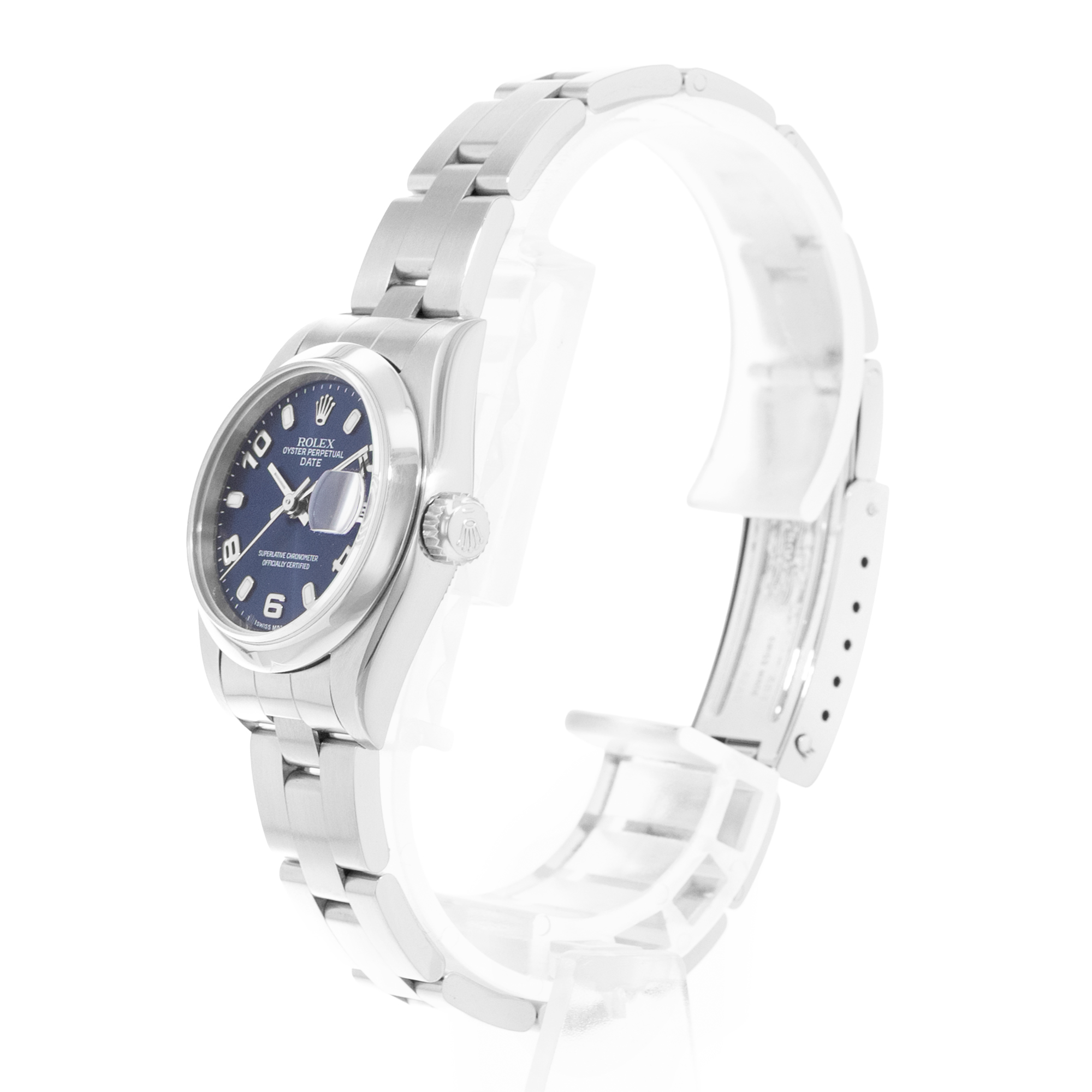 Rolex Oyster Perpetual 26 79160 Blue Steel Oyster Ladies Watch Papers 2000 thumbnail 5