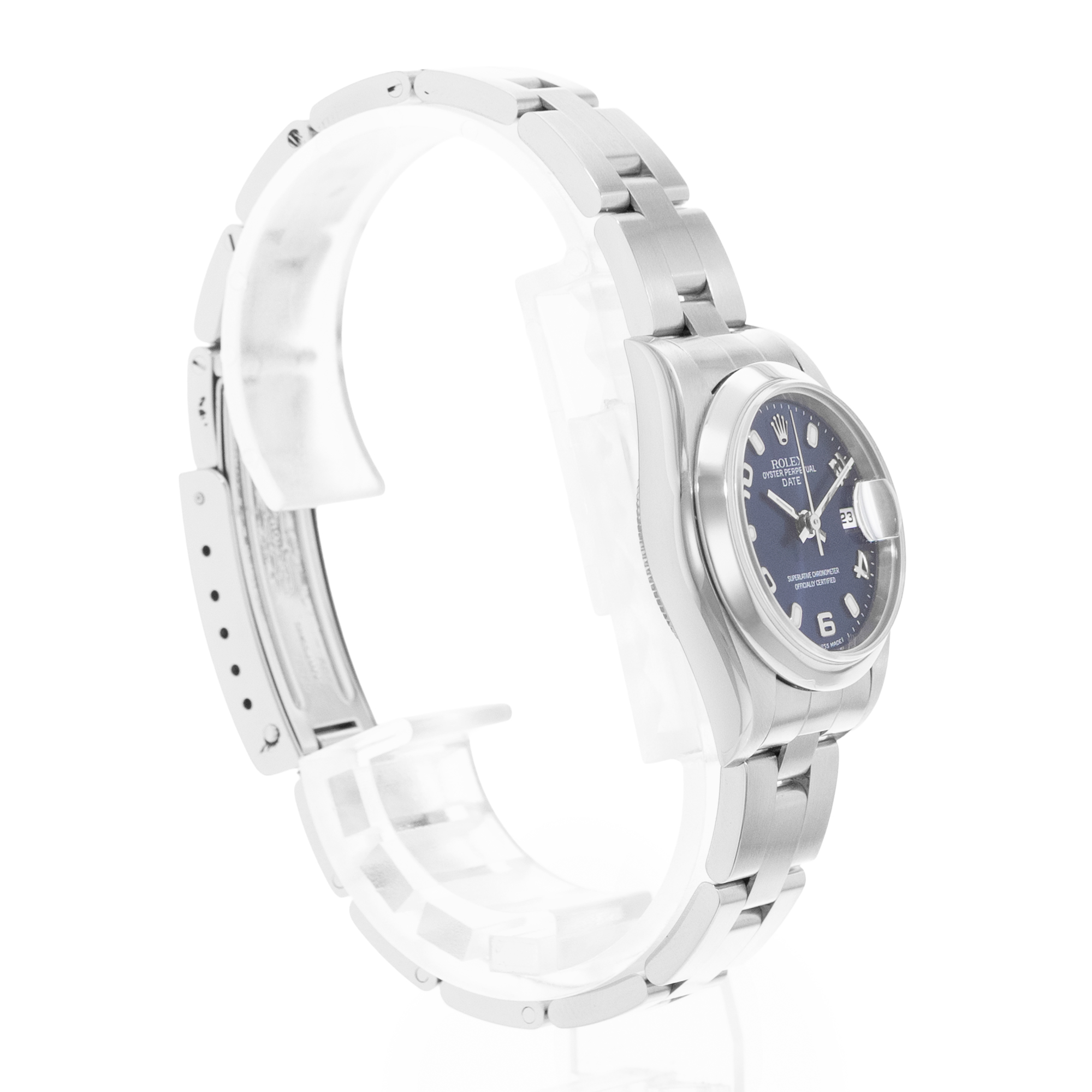 Rolex Oyster Perpetual 26 79160 Blue Steel Oyster Ladies Watch Papers 2000 thumbnail 6