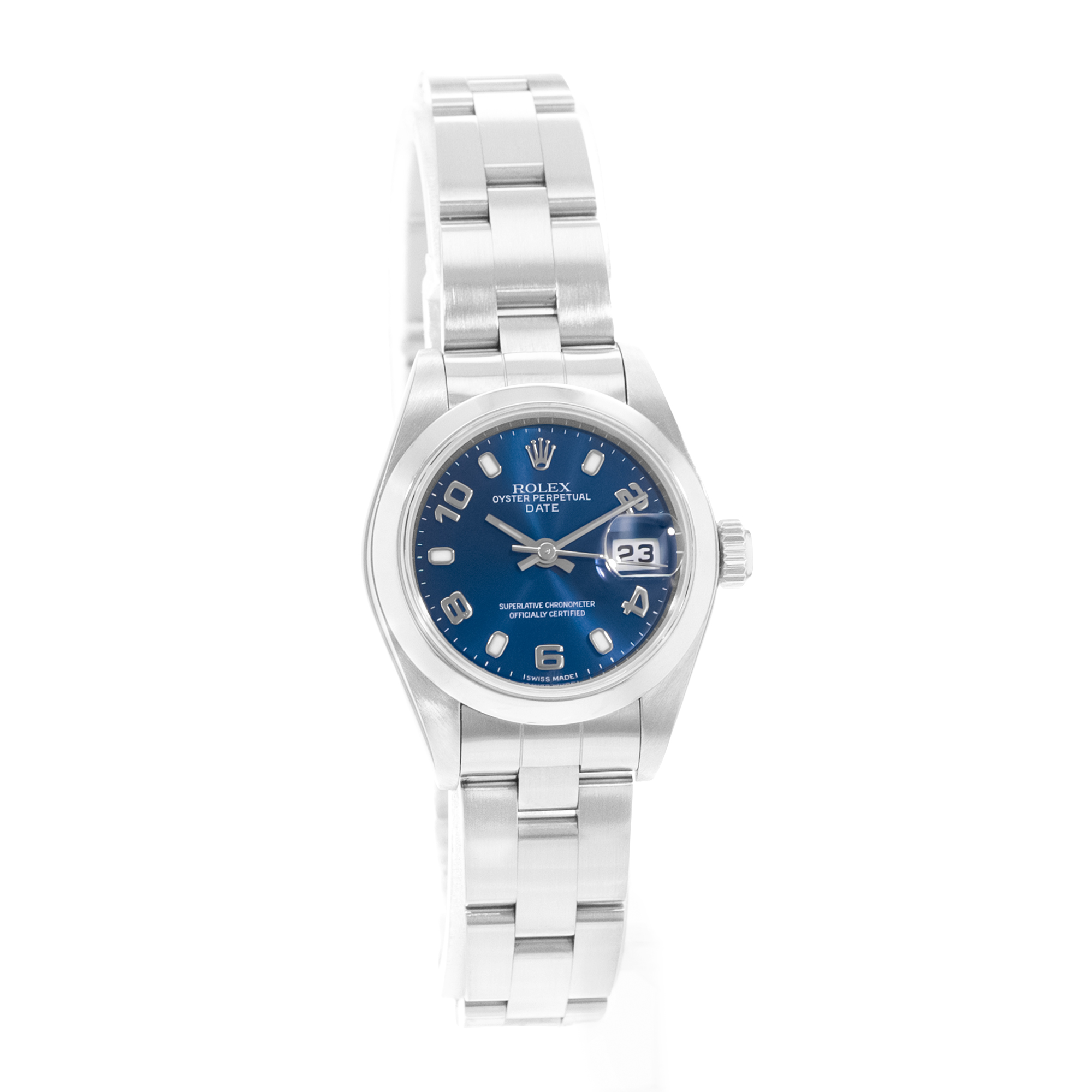 Rolex Oyster Perpetual 26 79160 Blue Steel Oyster Ladies Watch Papers 2000 thumbnail 7
