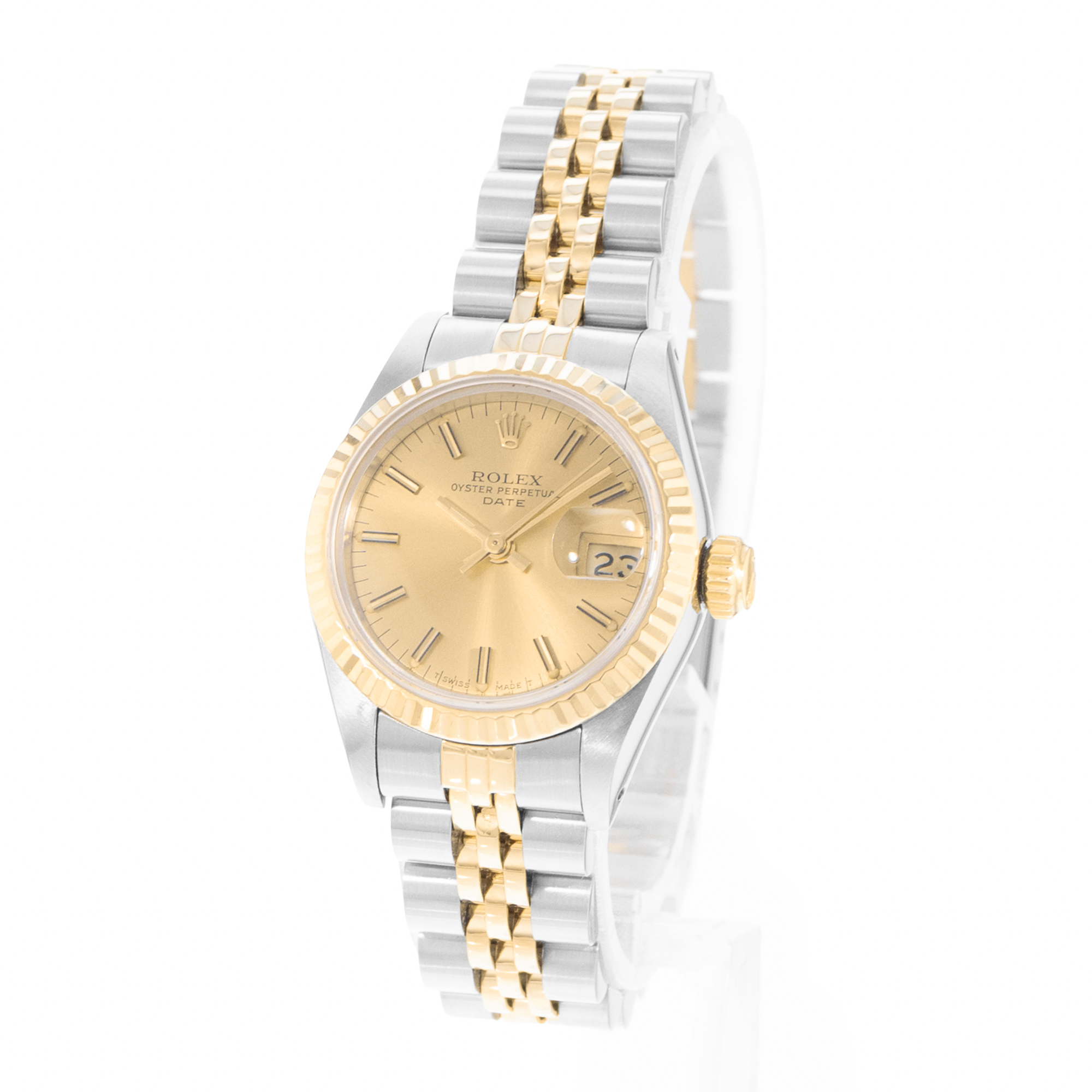 Rolex Datejust 26 69173 Vintage Champagne Steel Yellow Gold Ladies Watch thumbnail 3
