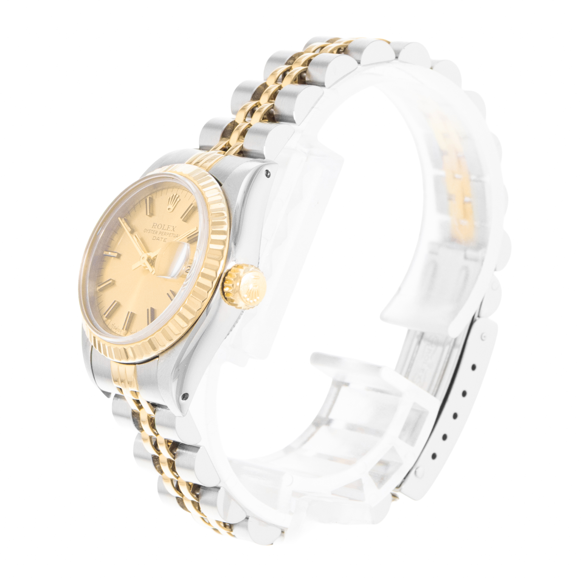 Rolex Datejust 26 69173 Vintage Champagne Steel Yellow Gold Ladies Watch thumbnail 4