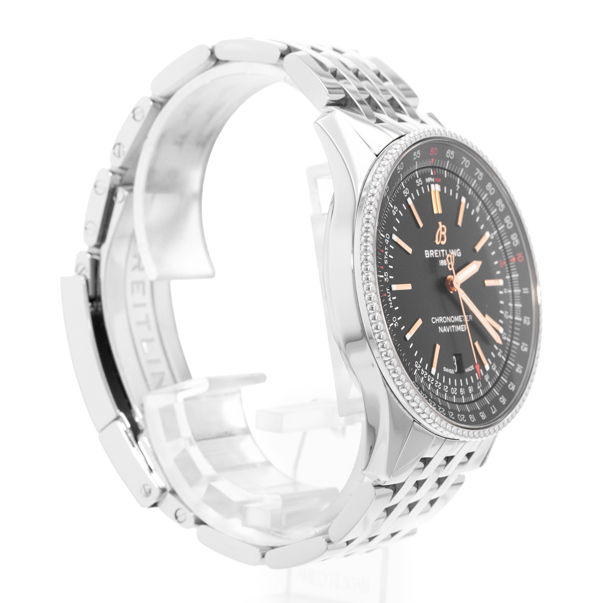 Breitling Navitimer A17326241B1A1 41mm Black Dial Steel Mens Watch Box Card thumbnail 6