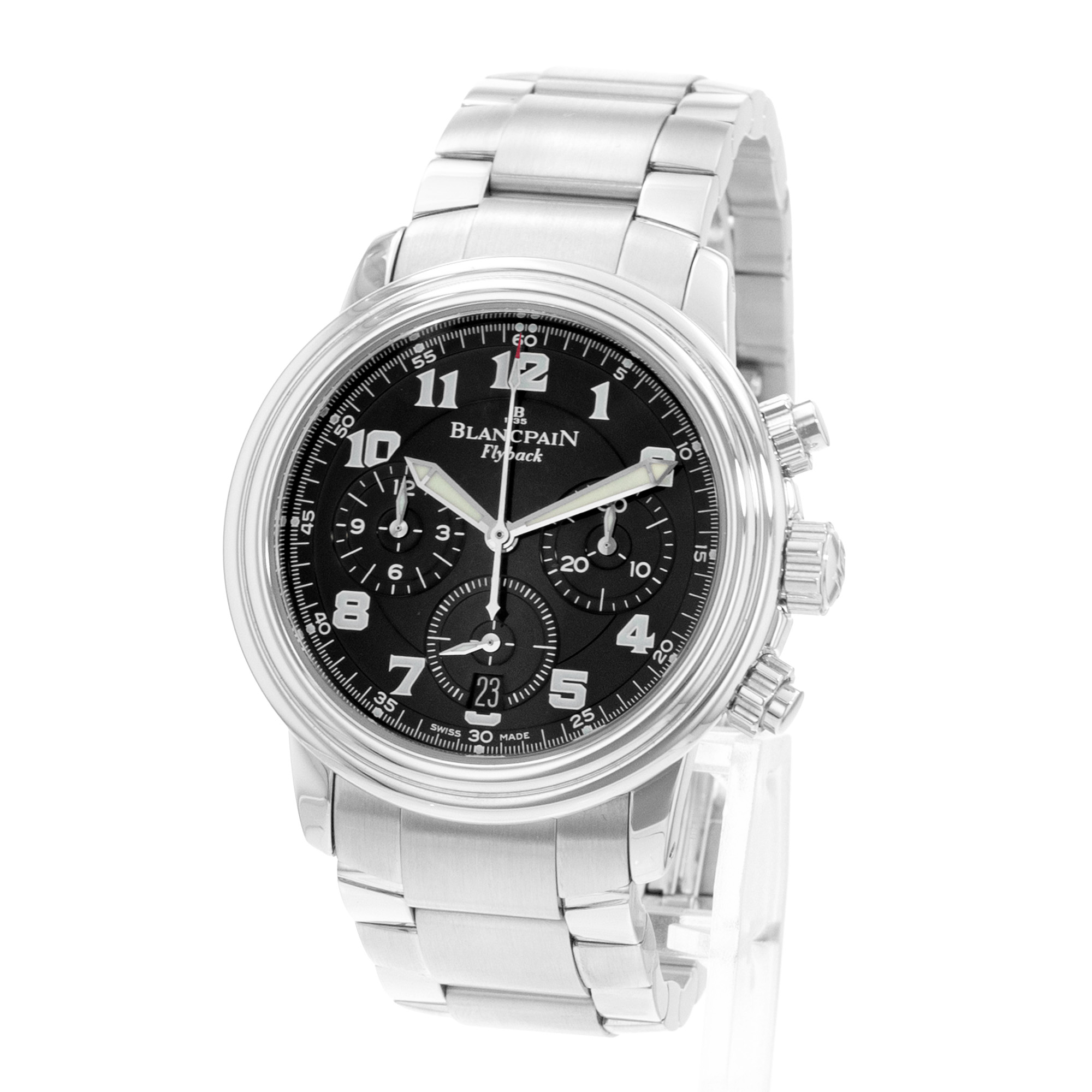Blancpain Leman Fly-Back 2185F-1130-71 38mm Black Steel Automatic Mens Watch thumbnail 3
