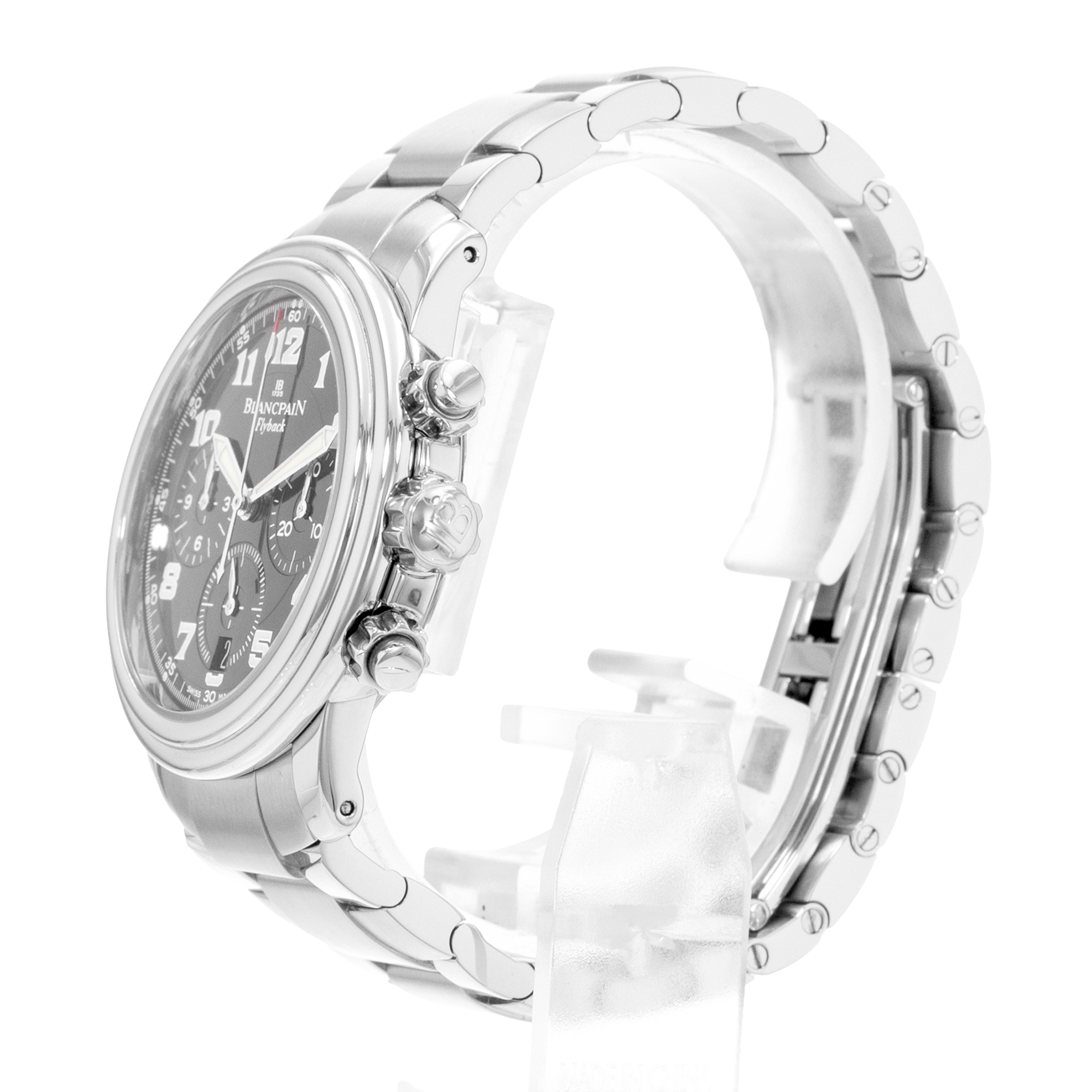 Blancpain Leman Fly-Back 2185F-1130-71 38mm Black Steel Automatic Mens Watch thumbnail 4