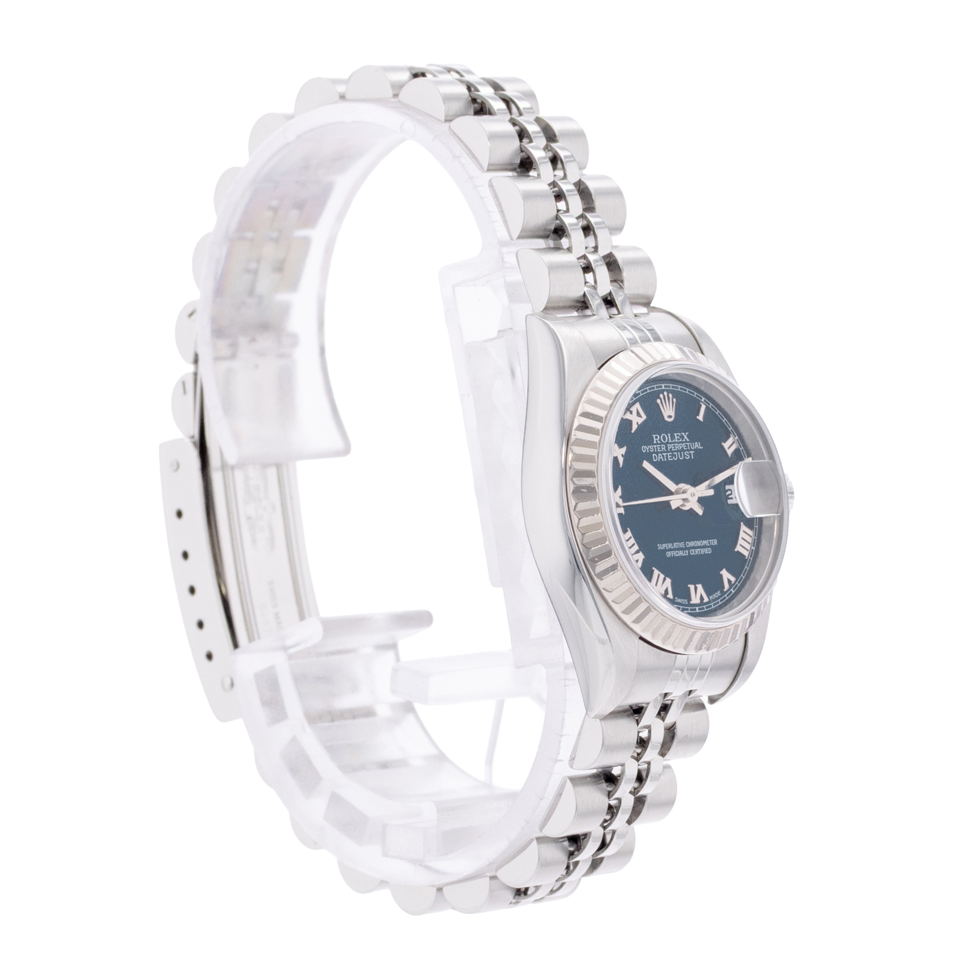 Rolex Datejust 26 79174 Blue Roman Steel Gold Jubilee Ladies Watch 2004 thumbnail 5