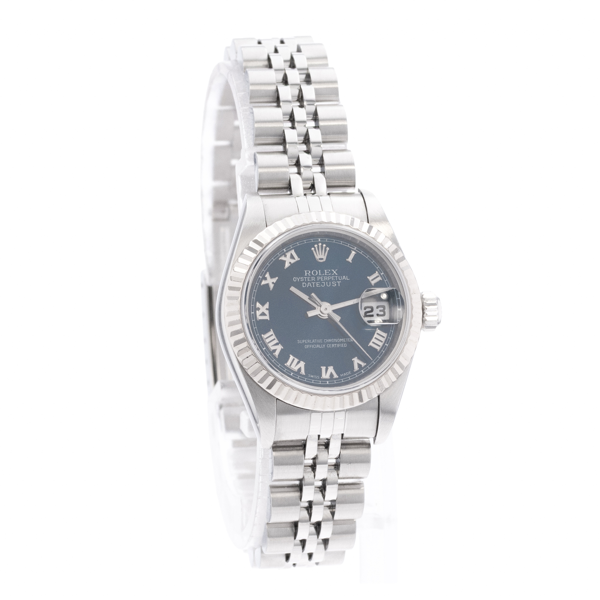 Rolex Datejust 26 79174 Blue Roman Steel Gold Jubilee Ladies Watch 2004 thumbnail 6