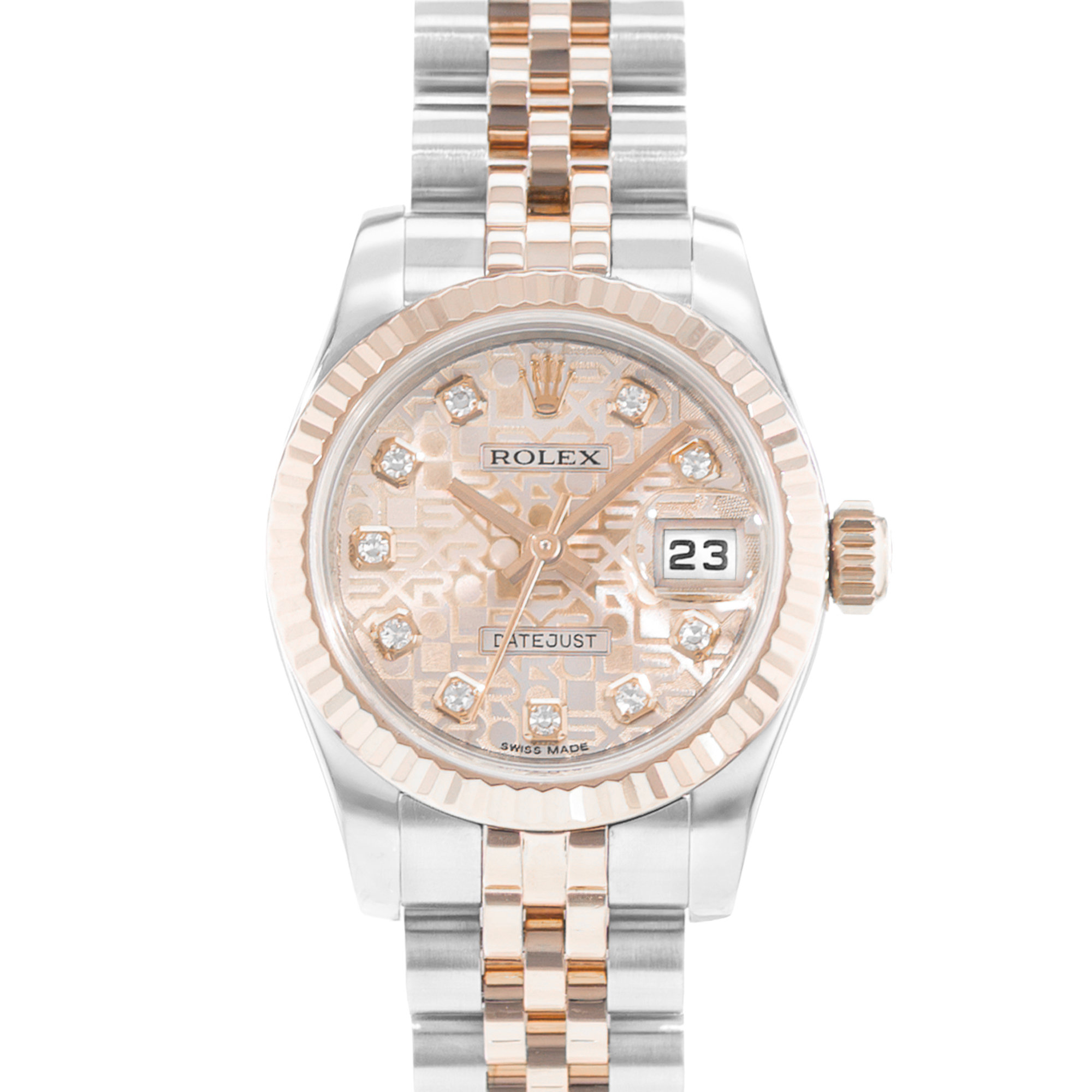 Rolex Datejust 26 179171 Pink Diamonds Steel Gold Jubilee Ladies Watch Card 2015 thumbnail 1