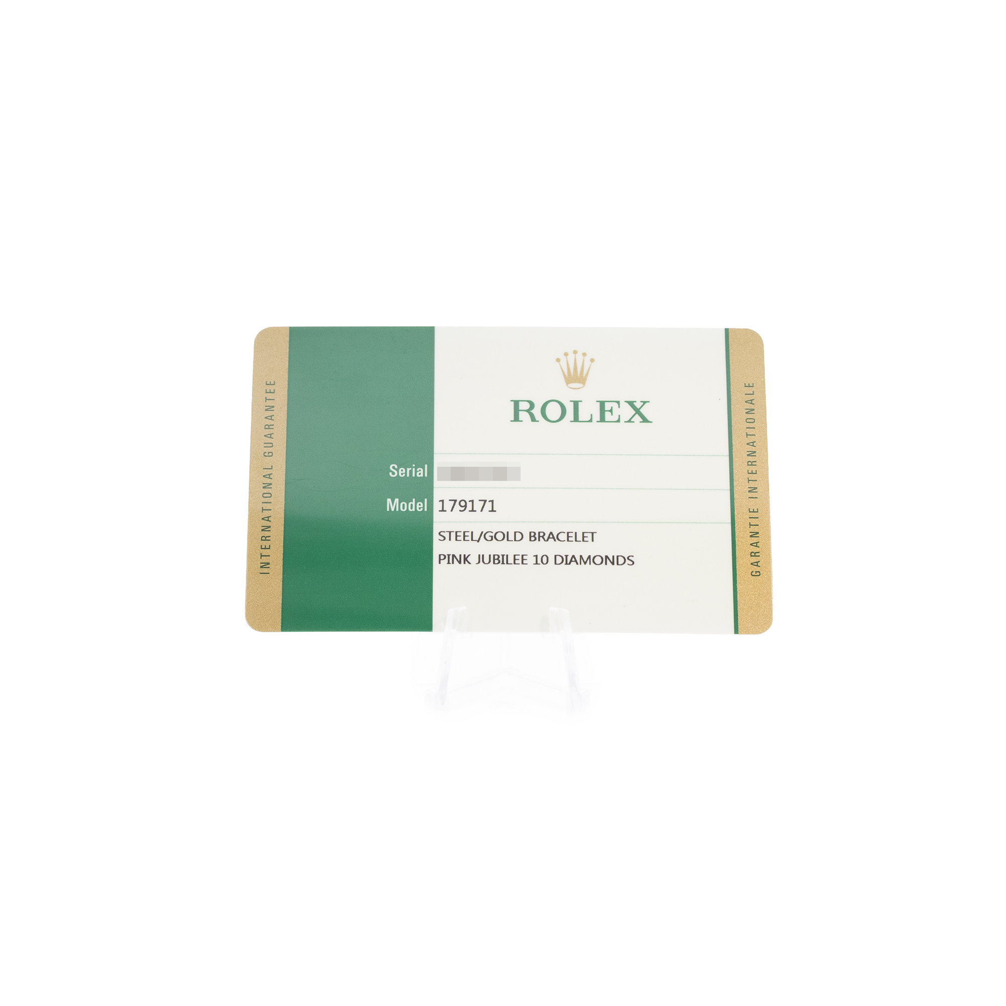 Rolex Datejust 26 179171 Pink Diamonds Steel Gold Jubilee Ladies Watch Card 2015 thumbnail 10