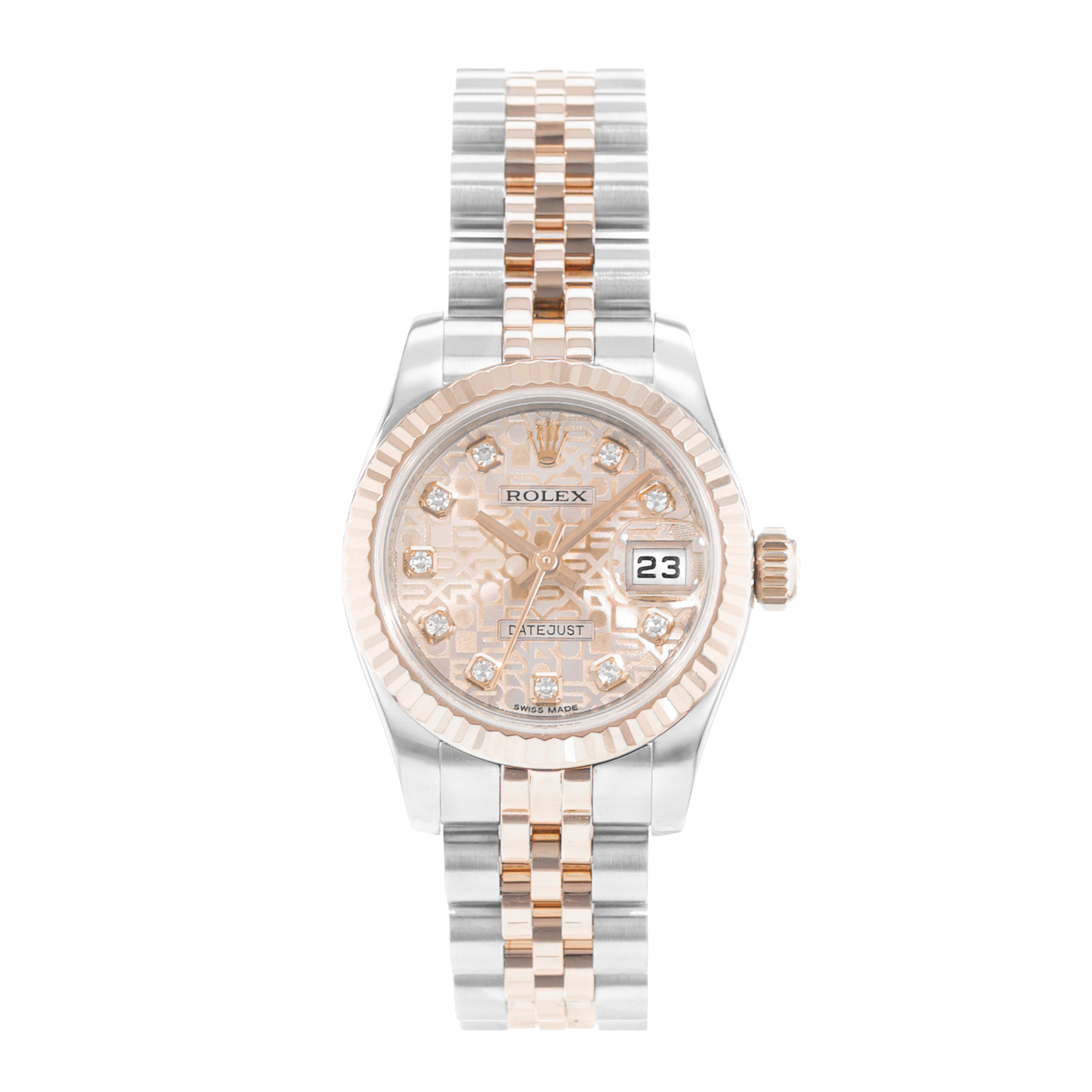 Rolex Datejust 26 179171 Pink Diamonds Steel Gold Jubilee Ladies Watch Card 2015 thumbnail 2