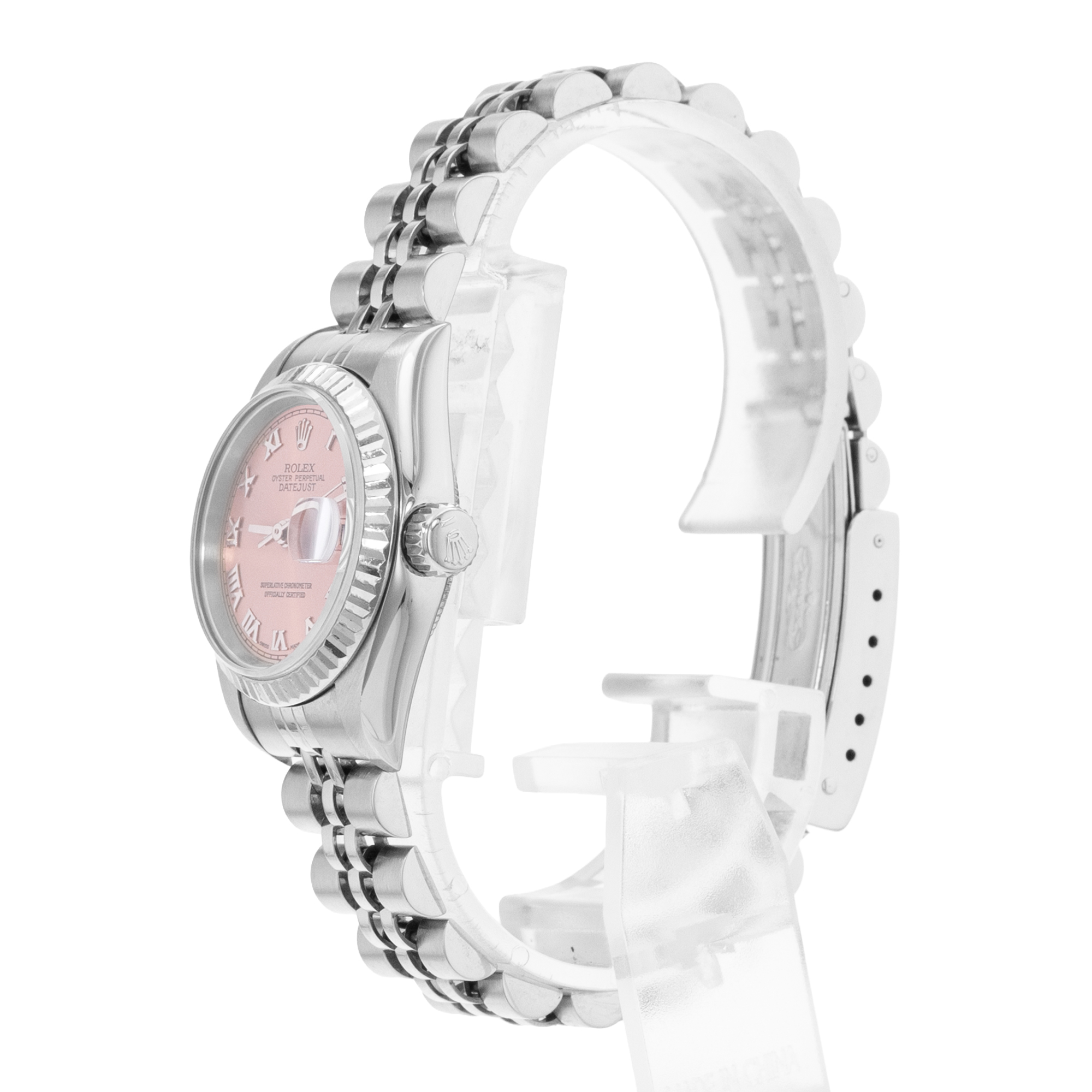 Rolex Datejust 26 79174 Pink Roman Steel Jubilee Ladies Watch 2002 thumbnail 4