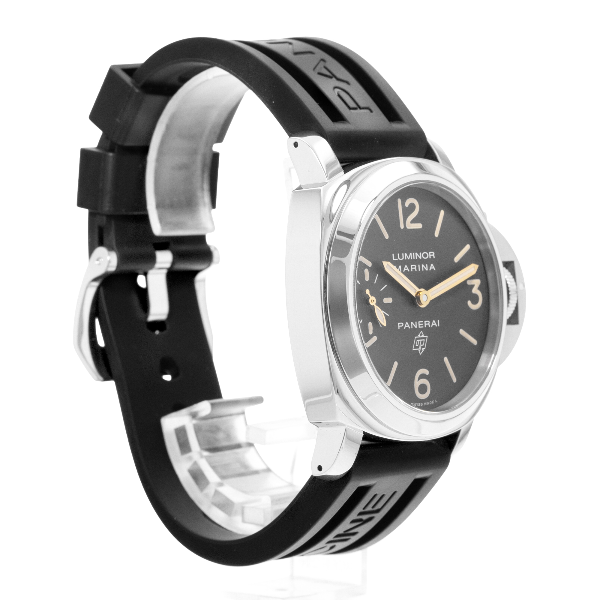 Panerai Marina Logo Acciaio PAM00632 44mm Brown Arabic Steel Rubber Mens Watch thumbnail 5
