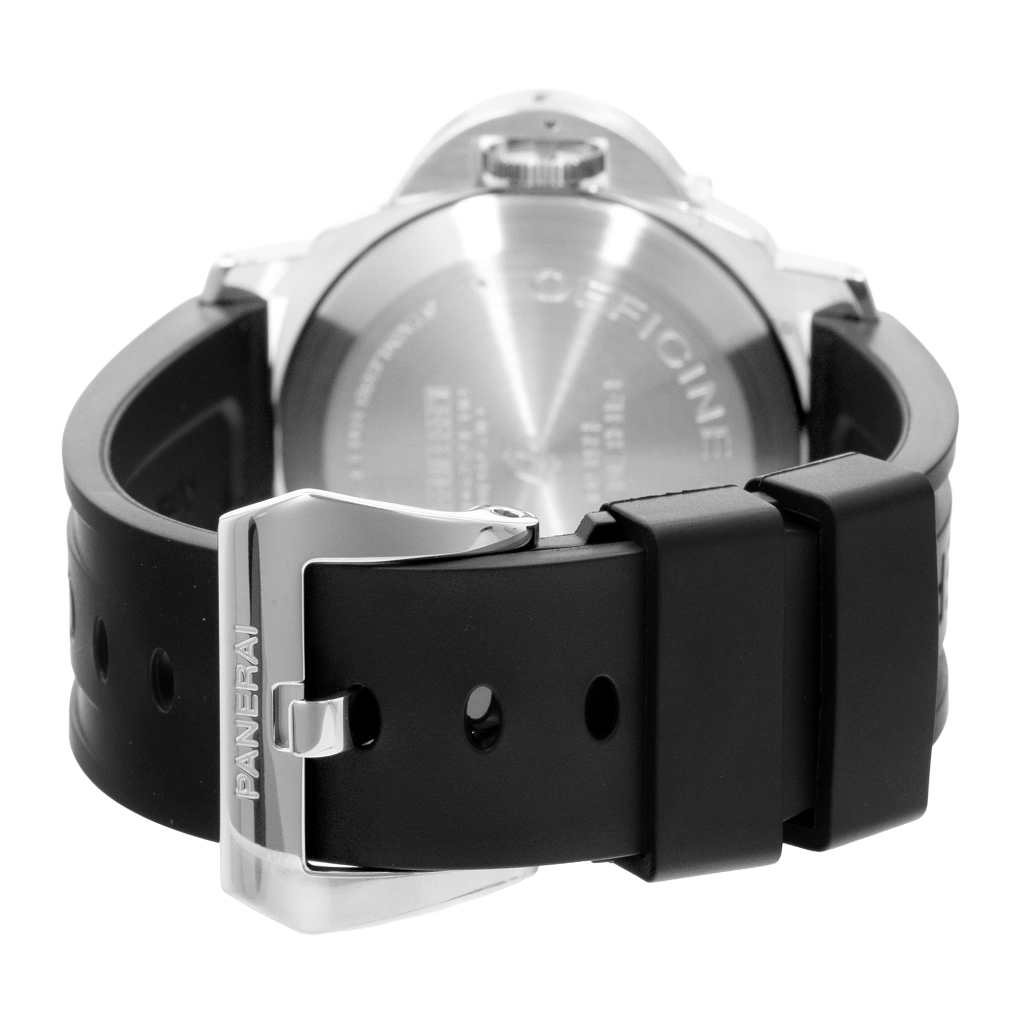 Panerai Marina Logo Acciaio PAM00632 44mm Brown Arabic Steel Rubber Mens Watch thumbnail 7