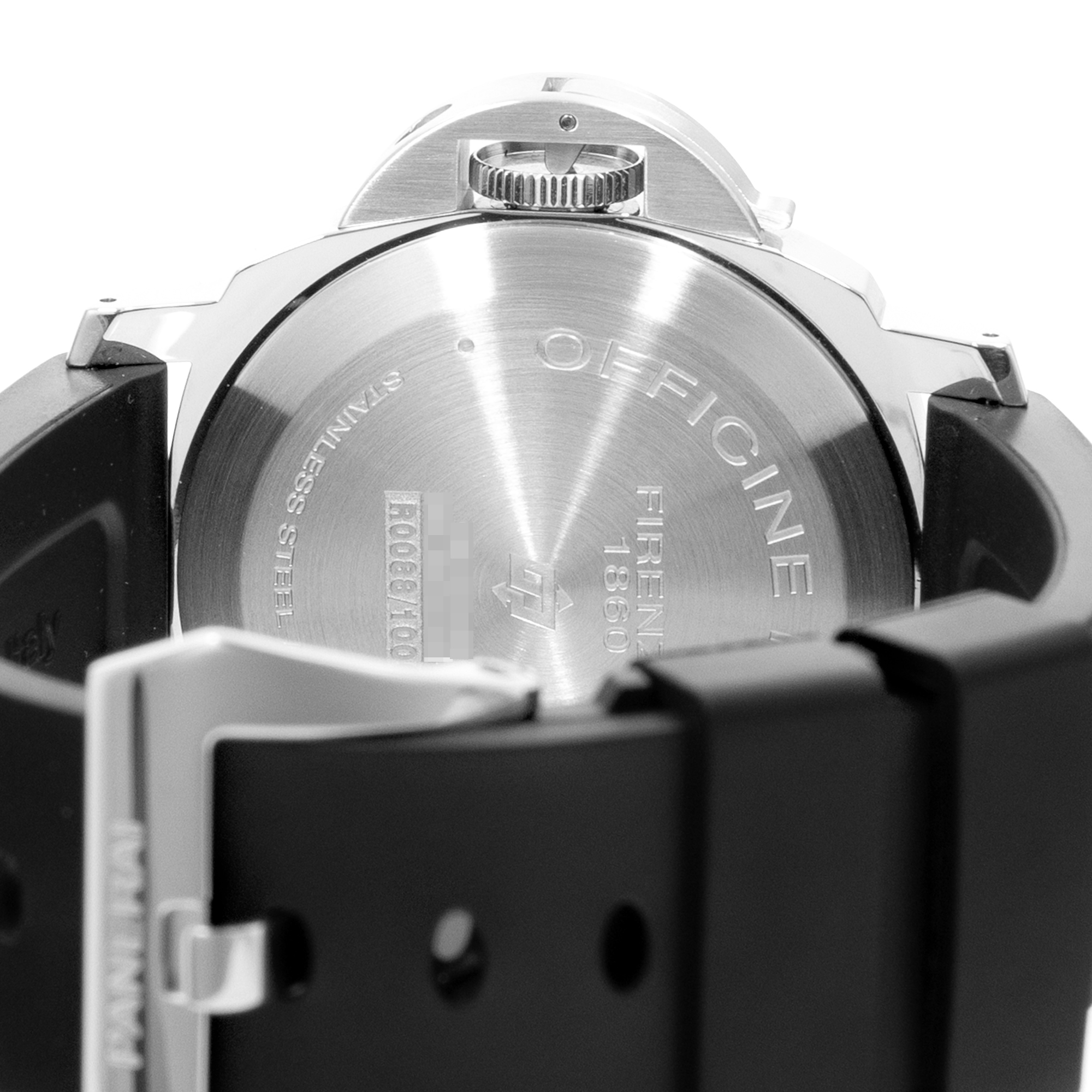 Panerai Marina Logo Acciaio PAM00632 44mm Brown Arabic Steel Rubber Mens Watch thumbnail 8