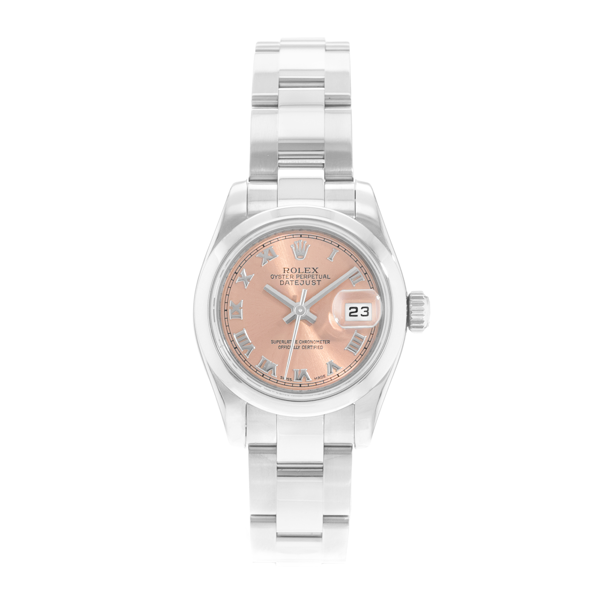 Rolex Oyster Perpetual 26 179160 Salmon Pink Dial Steel Ladies Watch Card thumbnail 2