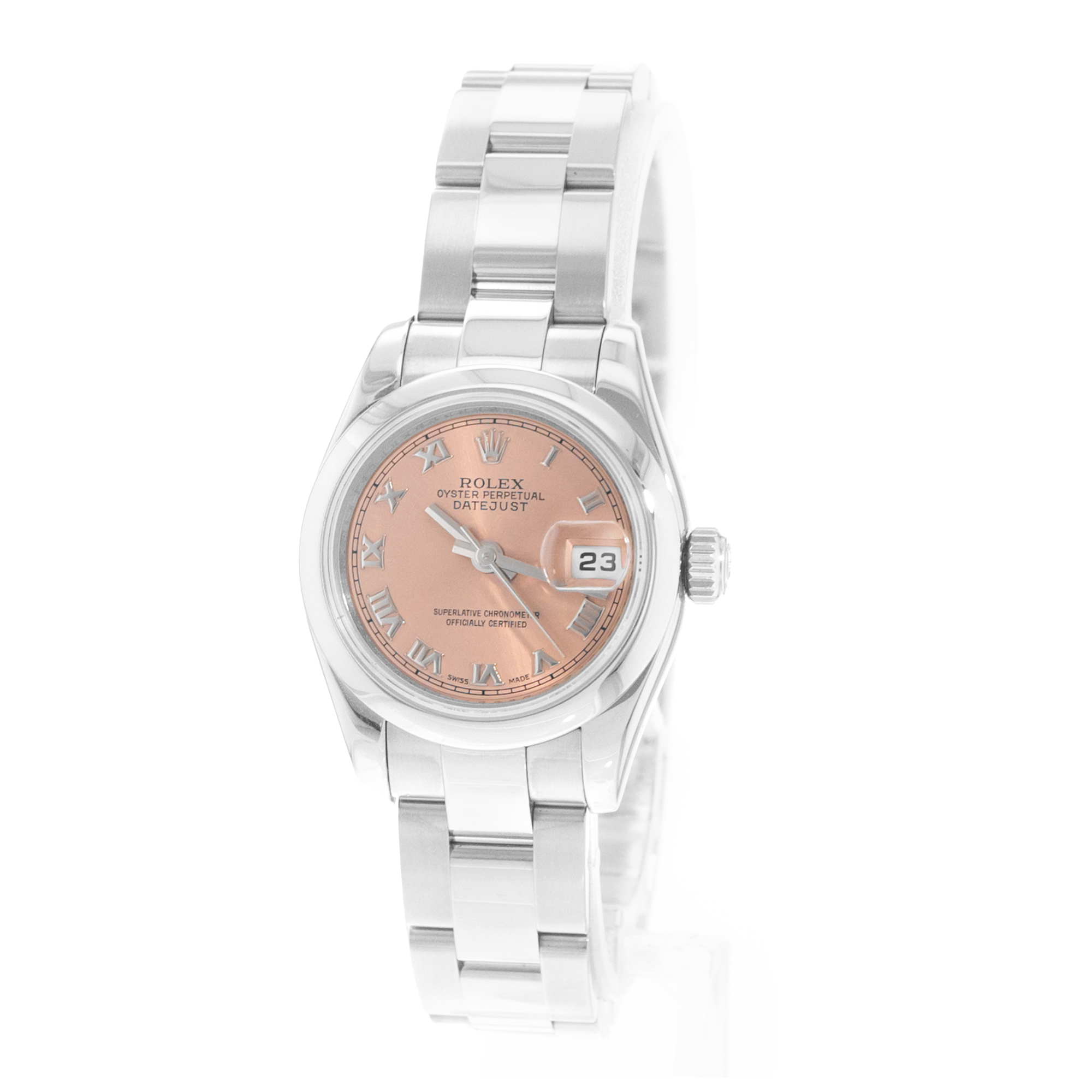 Rolex Oyster Perpetual 26 179160 Salmon Pink Dial Steel Ladies Watch Card thumbnail 4