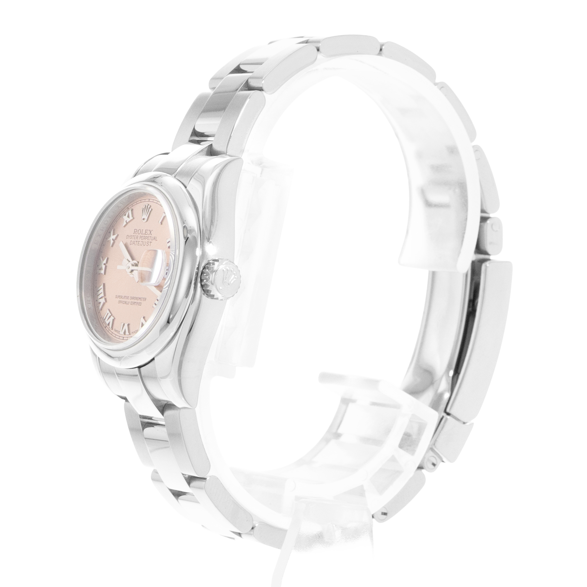 Rolex Oyster Perpetual 26 179160 Salmon Pink Dial Steel Ladies Watch Card thumbnail 5