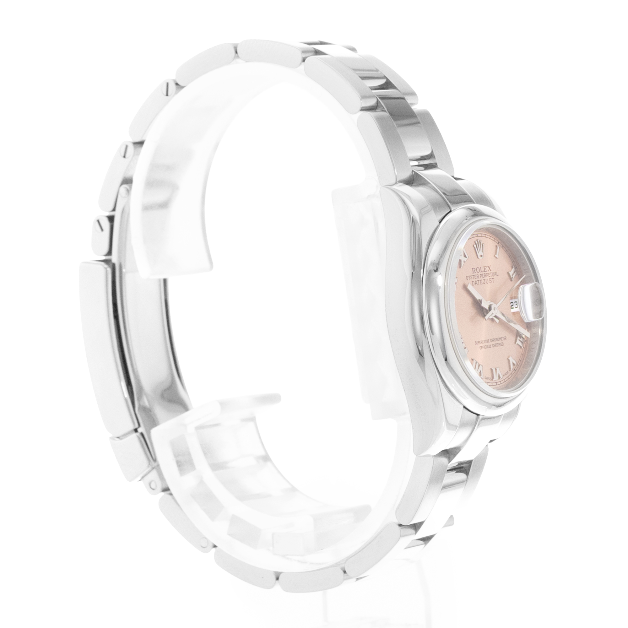 Rolex Oyster Perpetual 26 179160 Salmon Pink Dial Steel Ladies Watch Card thumbnail 6