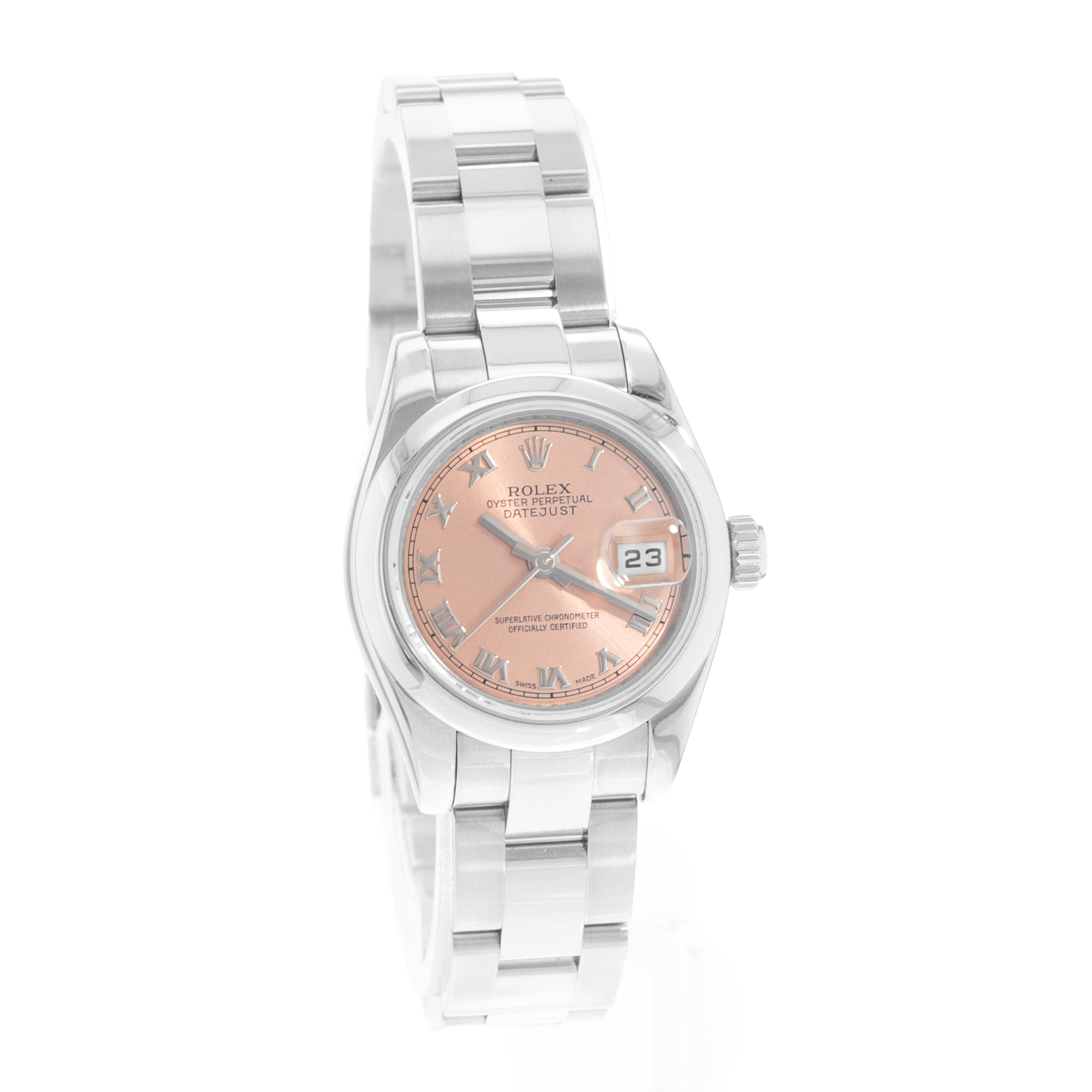 Rolex Oyster Perpetual 26 179160 Salmon Pink Dial Steel Ladies Watch Card thumbnail 7