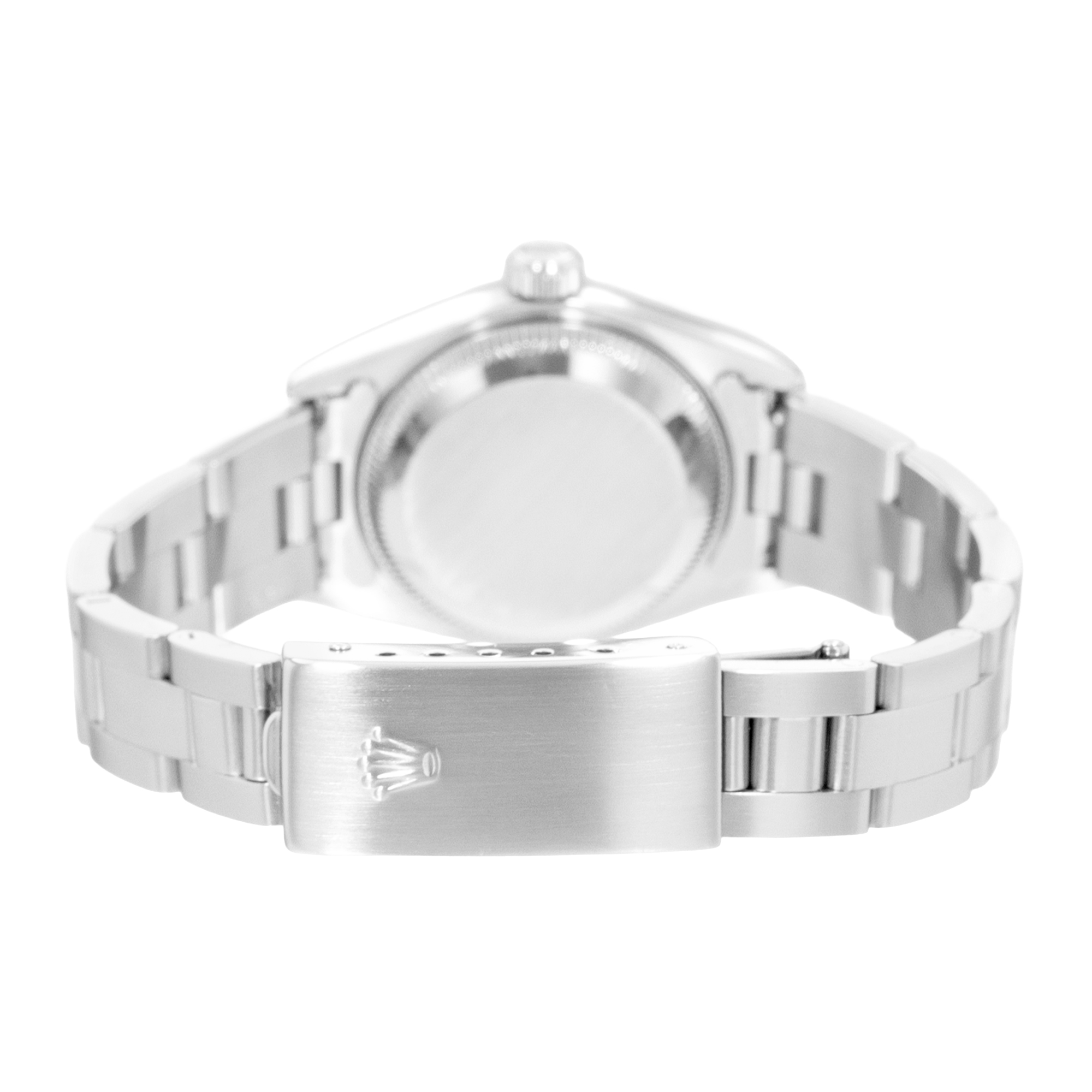 Rolex Oyster Perpetual 26 79160 Blue Roman Steel Oyster Ladies Watch 2002 thumbnail 7