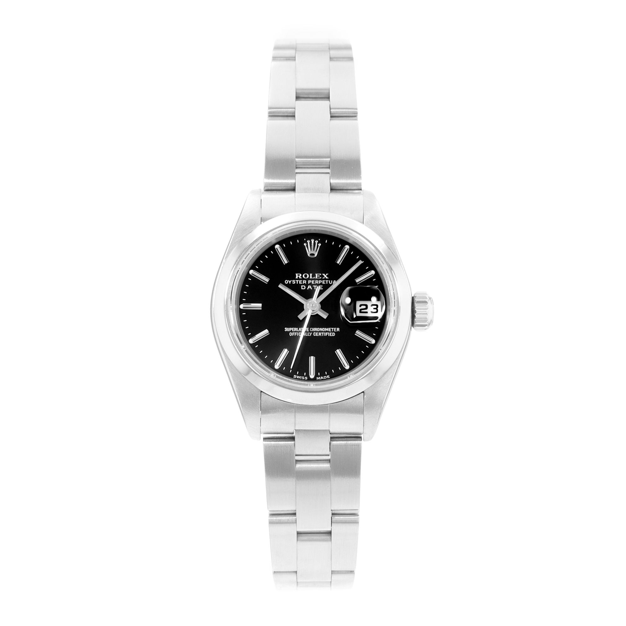 Rolex Oyster Perpetual 26 79160 Black Index Steel Oyster Ladies Watch 2000 thumbnail 2