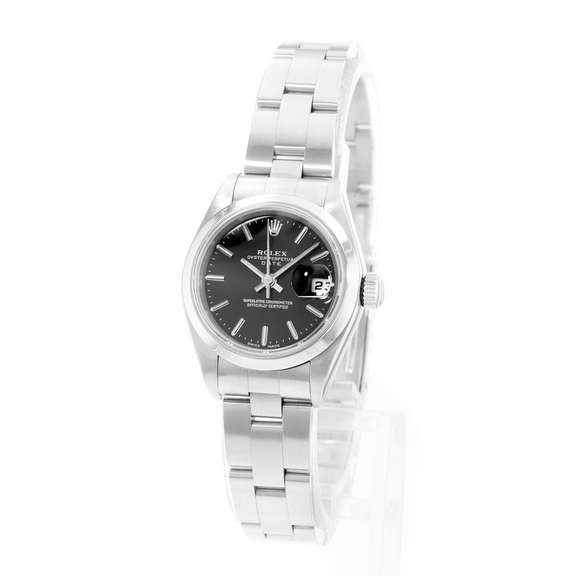 Rolex Oyster Perpetual 26 79160 Black Index Steel Oyster Ladies Watch 2000 thumbnail 3