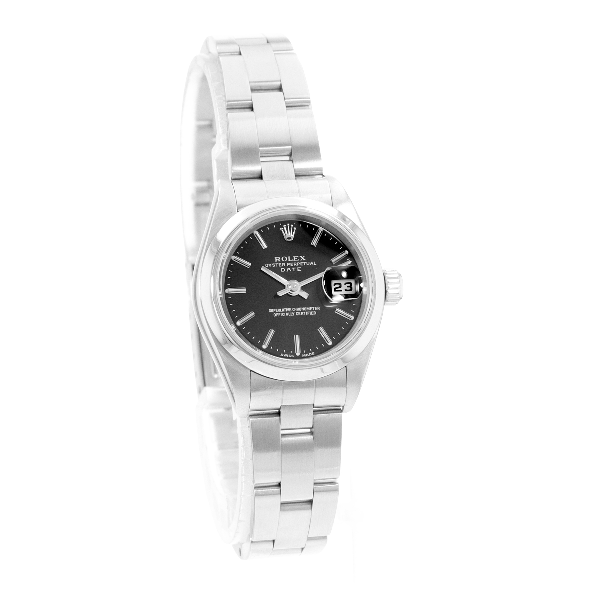 Rolex Oyster Perpetual 26 79160 Black Index Steel Oyster Ladies Watch 2000 thumbnail 6