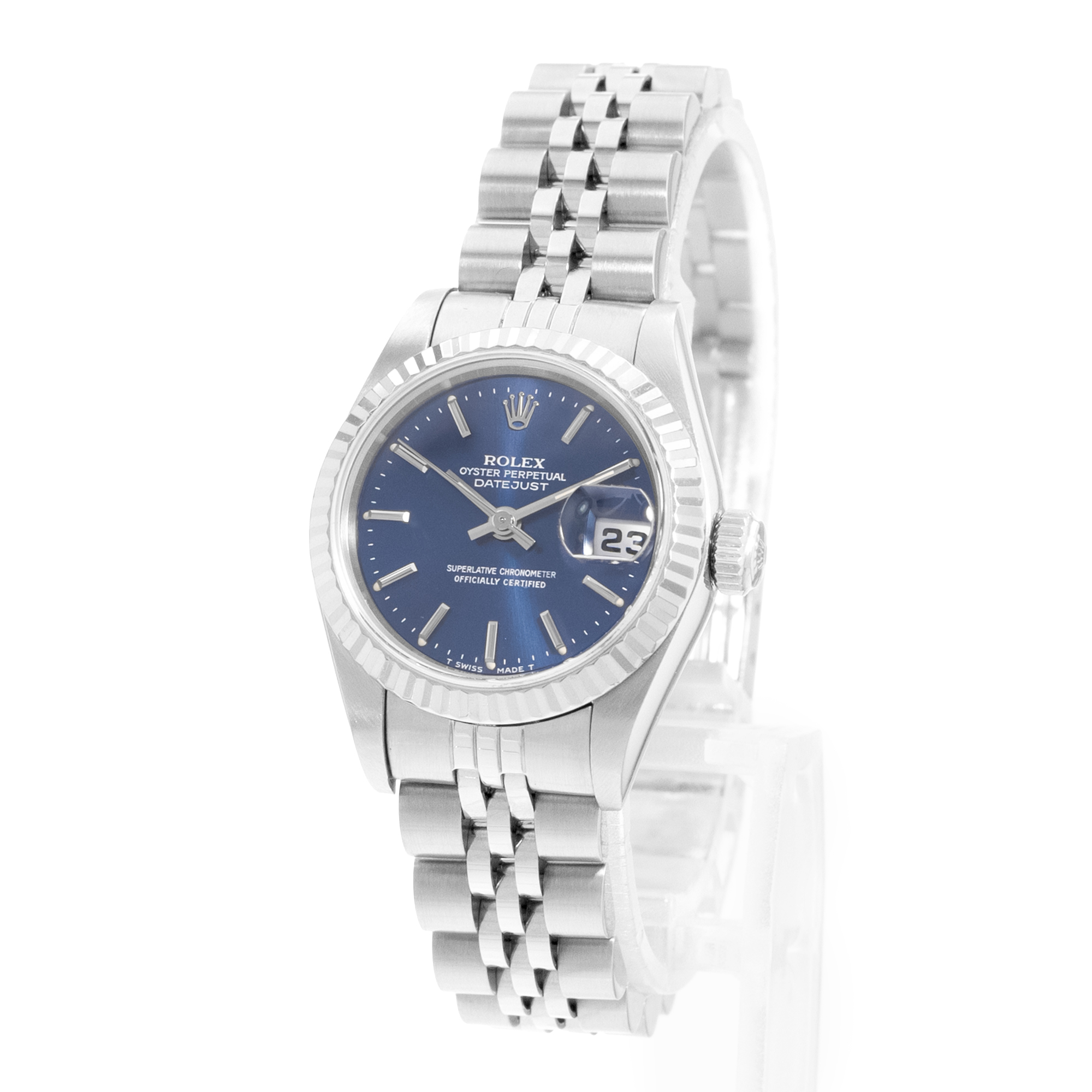 Rolex Datejust 26 69174 Blue Steel Gold Jubilee Ladies Watch 1996 thumbnail 3