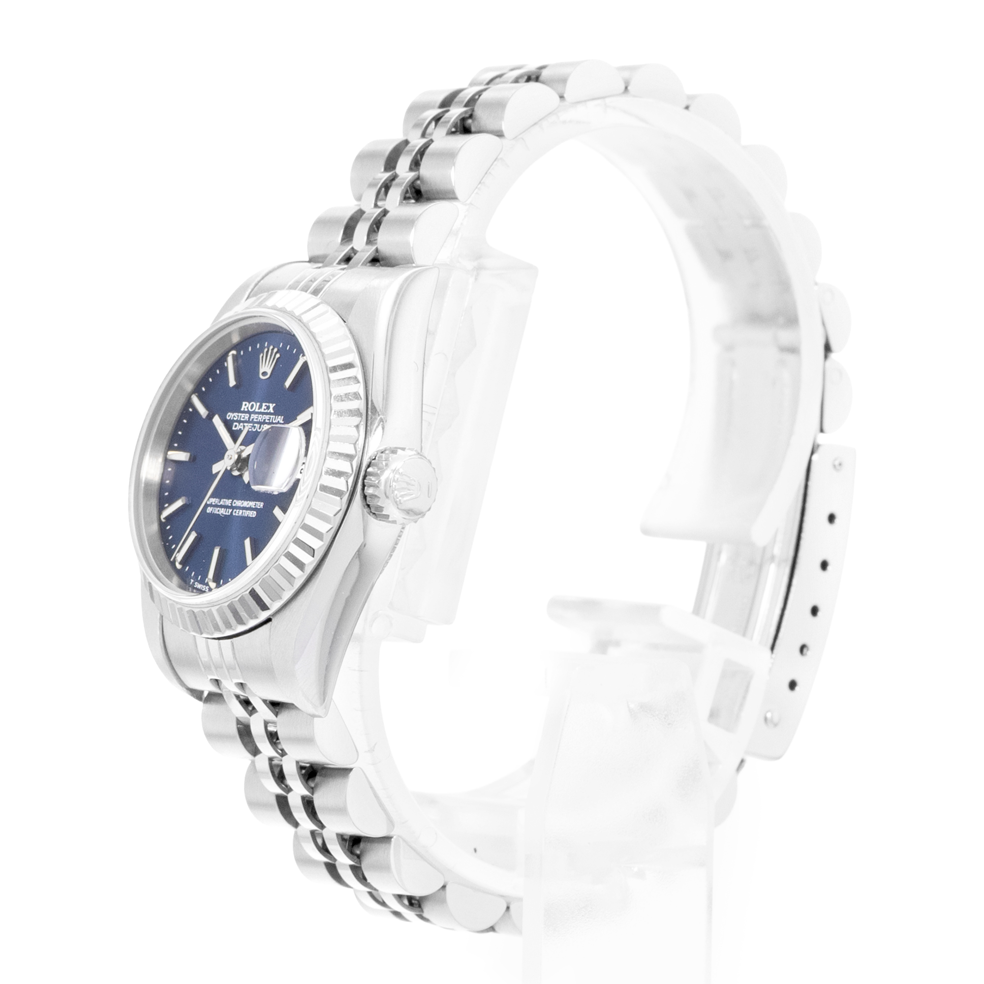Rolex Datejust 26 69174 Blue Steel Gold Jubilee Ladies Watch 1996 thumbnail 4