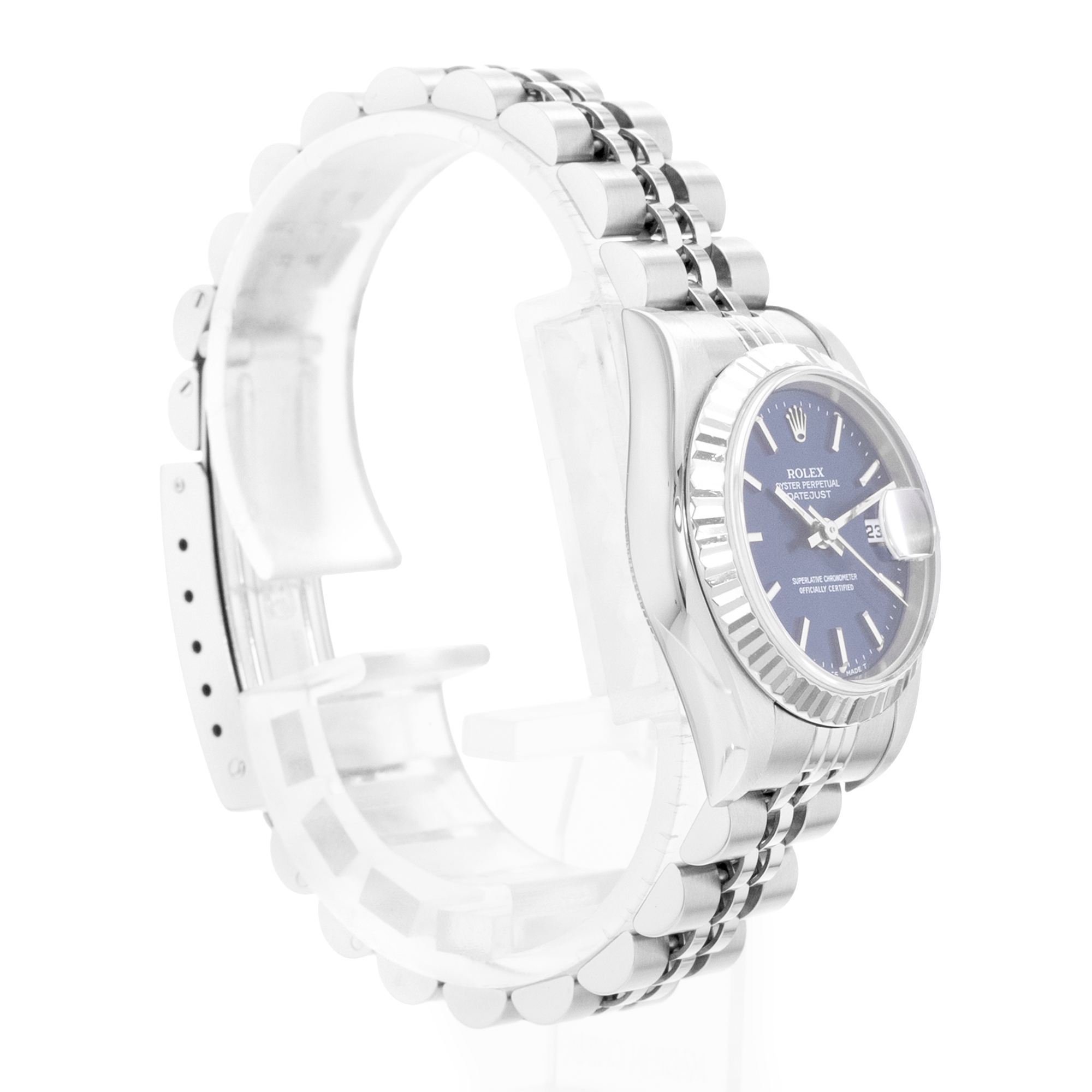 Rolex Datejust 26 69174 Blue Steel Gold Jubilee Ladies Watch 1996 thumbnail 5