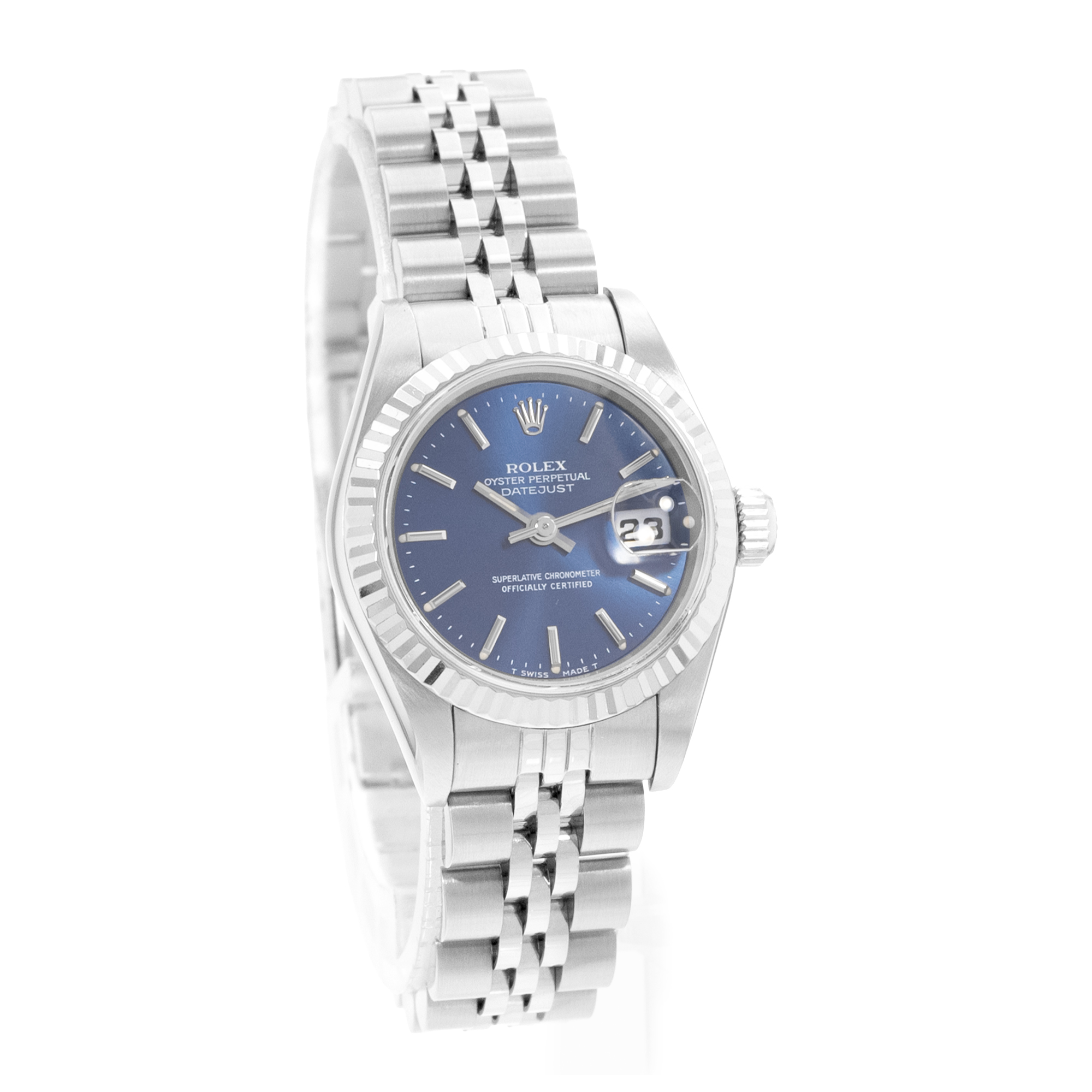 Rolex Datejust 26 69174 Blue Steel Gold Jubilee Ladies Watch 1996 thumbnail 6