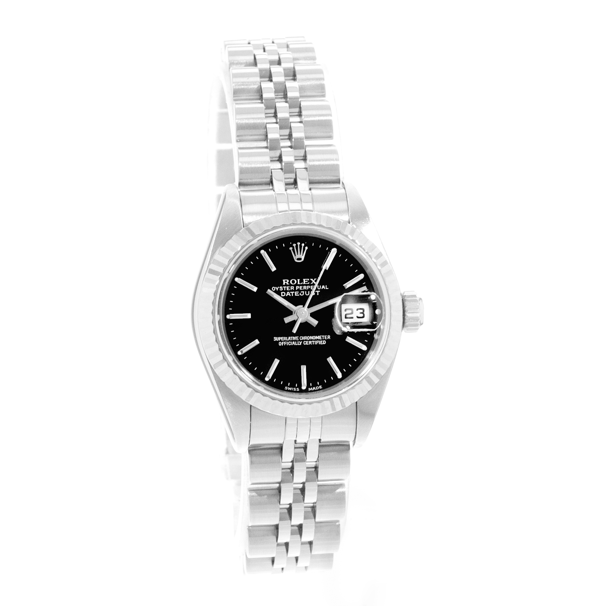 Rolex Datejust 26 79174 Black Dial Steel Jubilee Ladies Watch Papers thumbnail 7