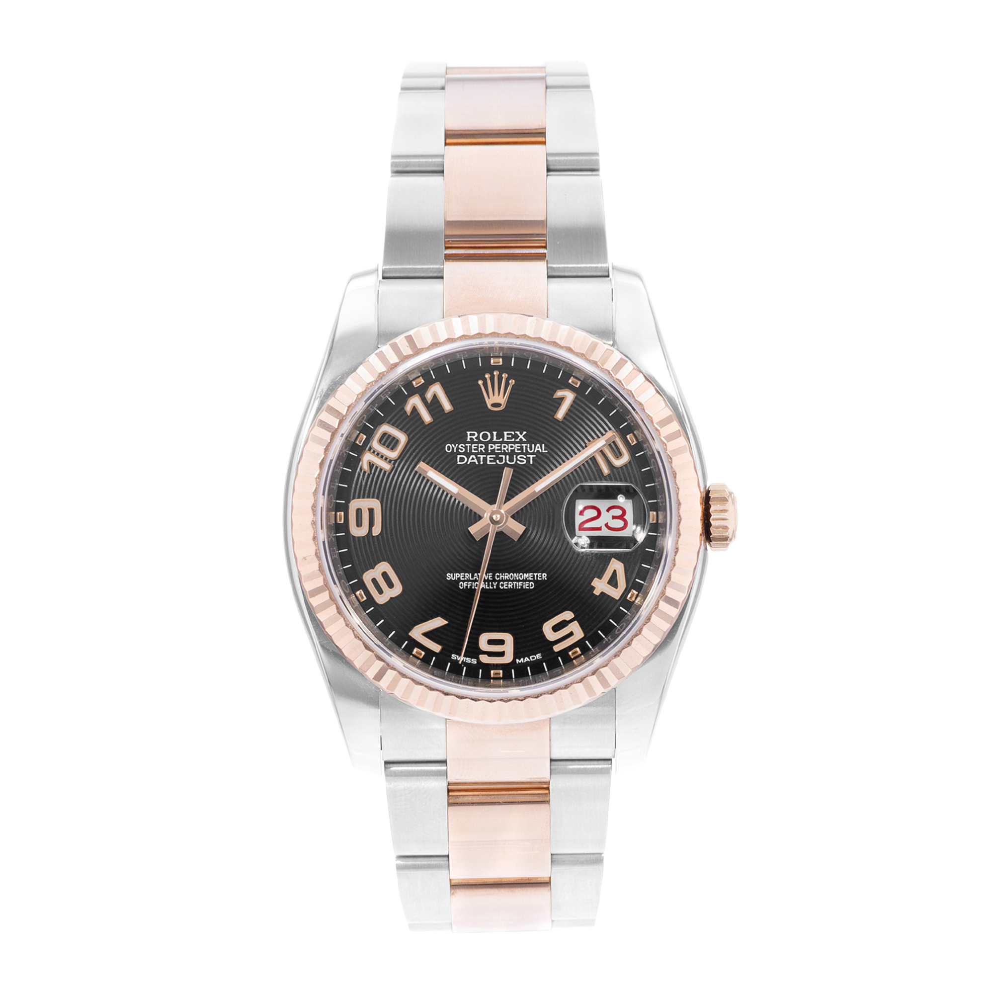 Rolex Datejust 36 116231 Black concentric Arabic Steel Rose Gold Mens Watch 2018 thumbnail 2