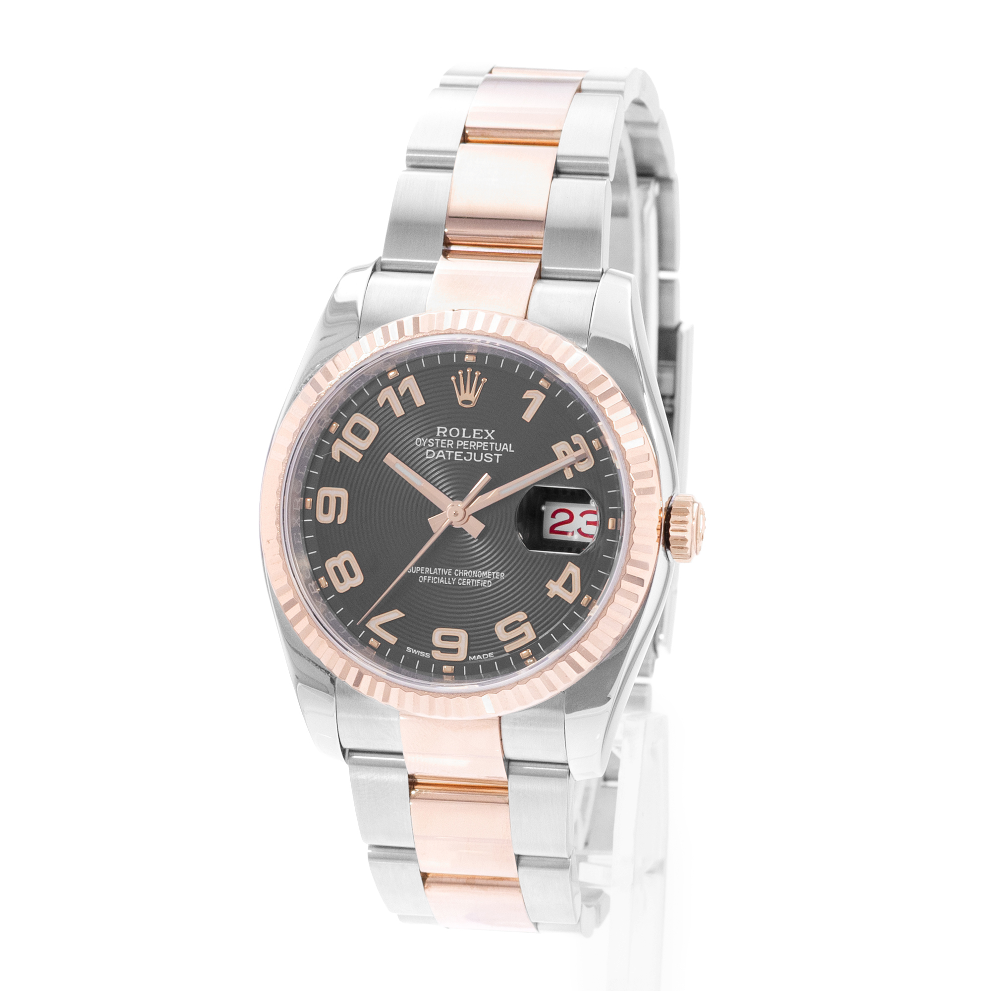 Rolex Datejust 36 116231 Black concentric Arabic Steel Rose Gold Mens Watch 2018 thumbnail 4