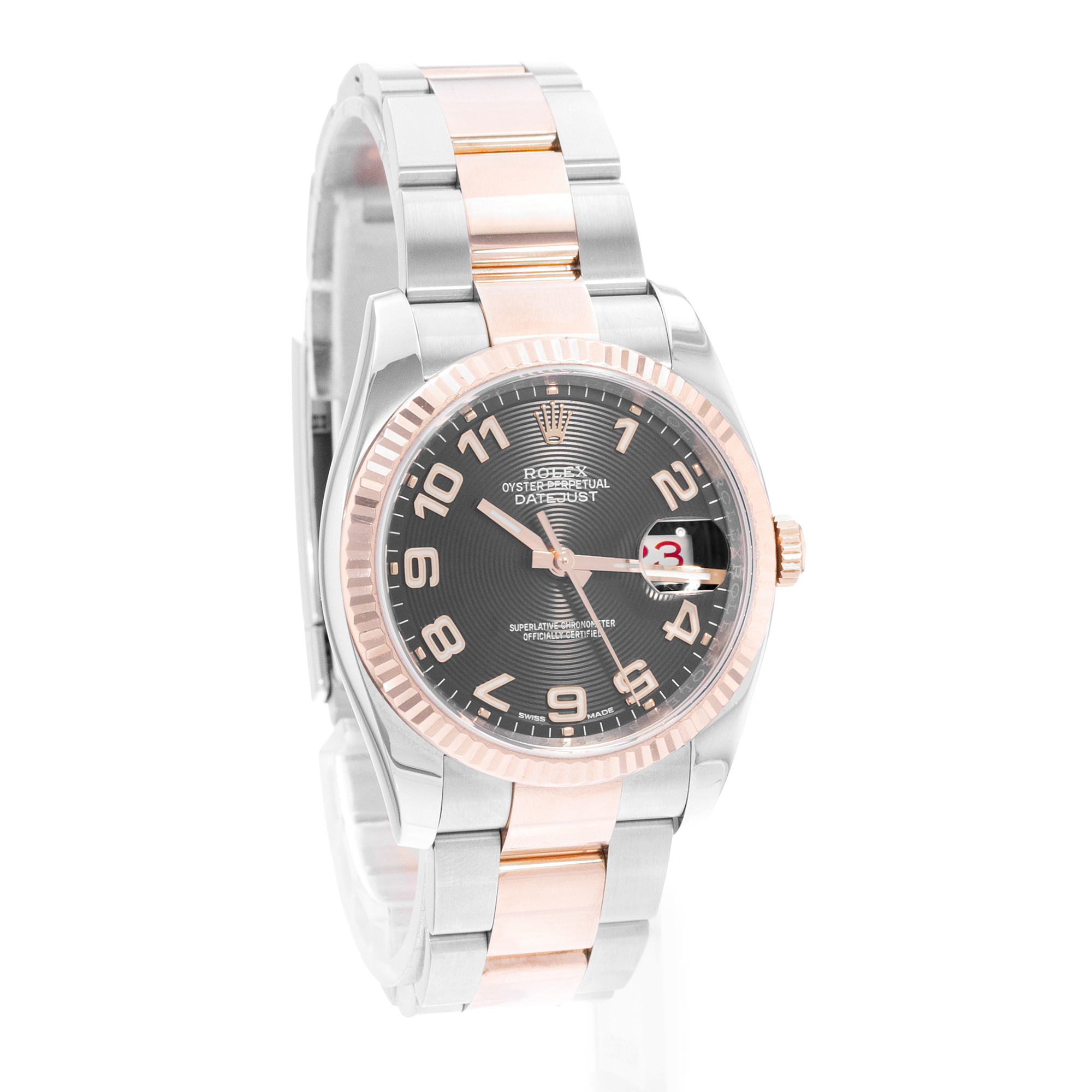 Rolex Datejust 36 116231 Black concentric Arabic Steel Rose Gold Mens Watch 2018 thumbnail 7