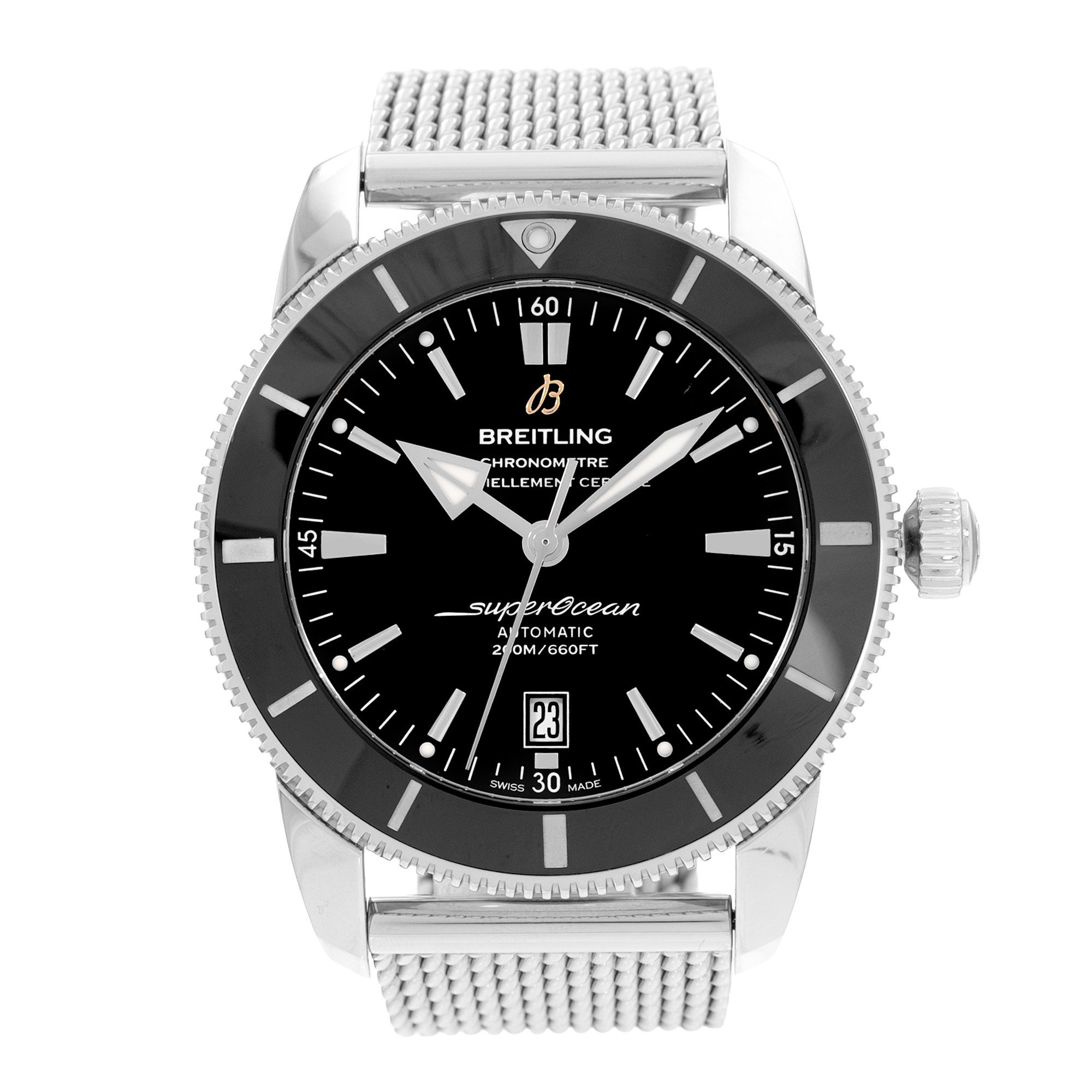 Breitling Superocean Heritage II AB2020 46mm Black Steel Mens Watch Box Card thumbnail 2