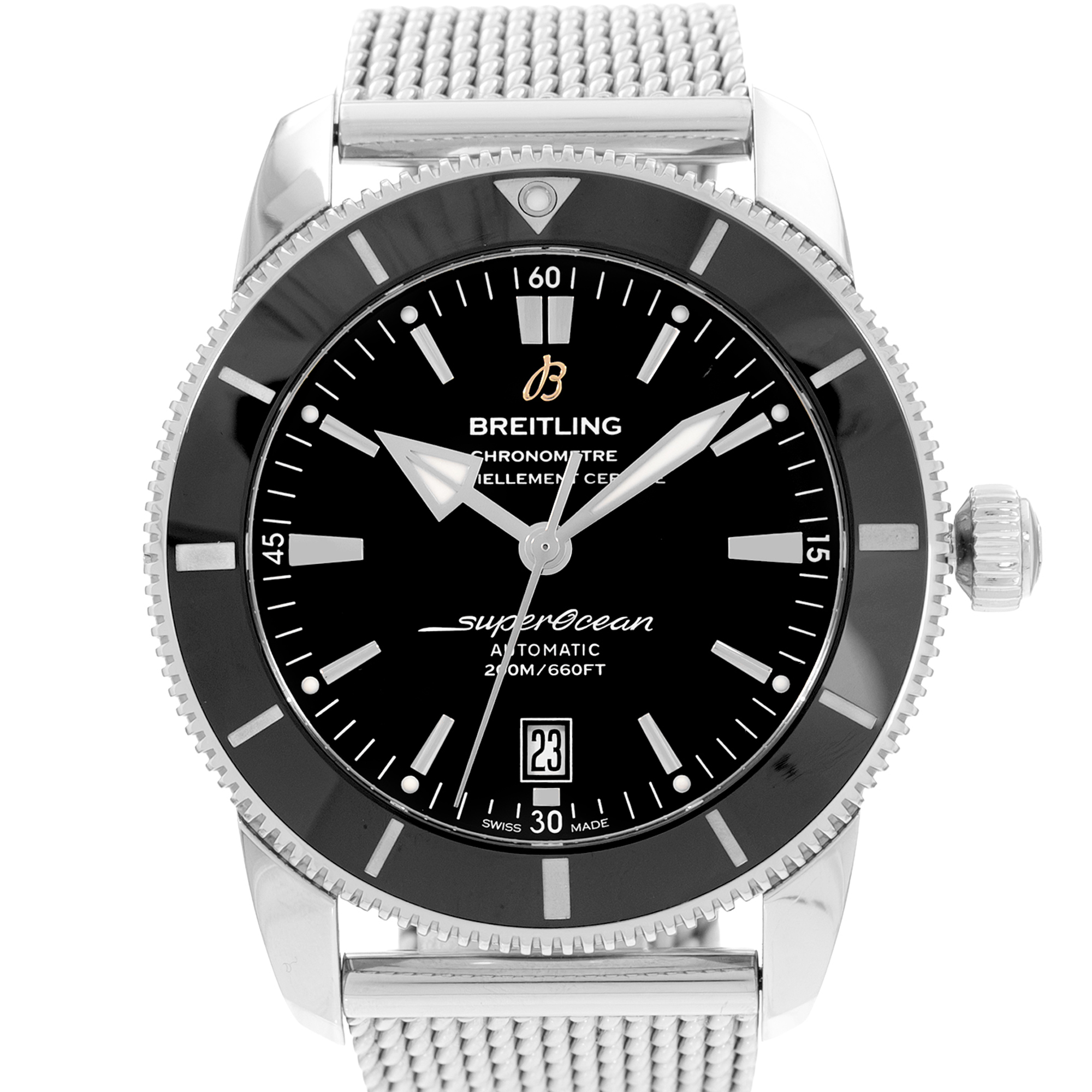 Breitling Superocean Heritage II AB2020 46mm Black Steel Mens Watch Box Card thumbnail 1
