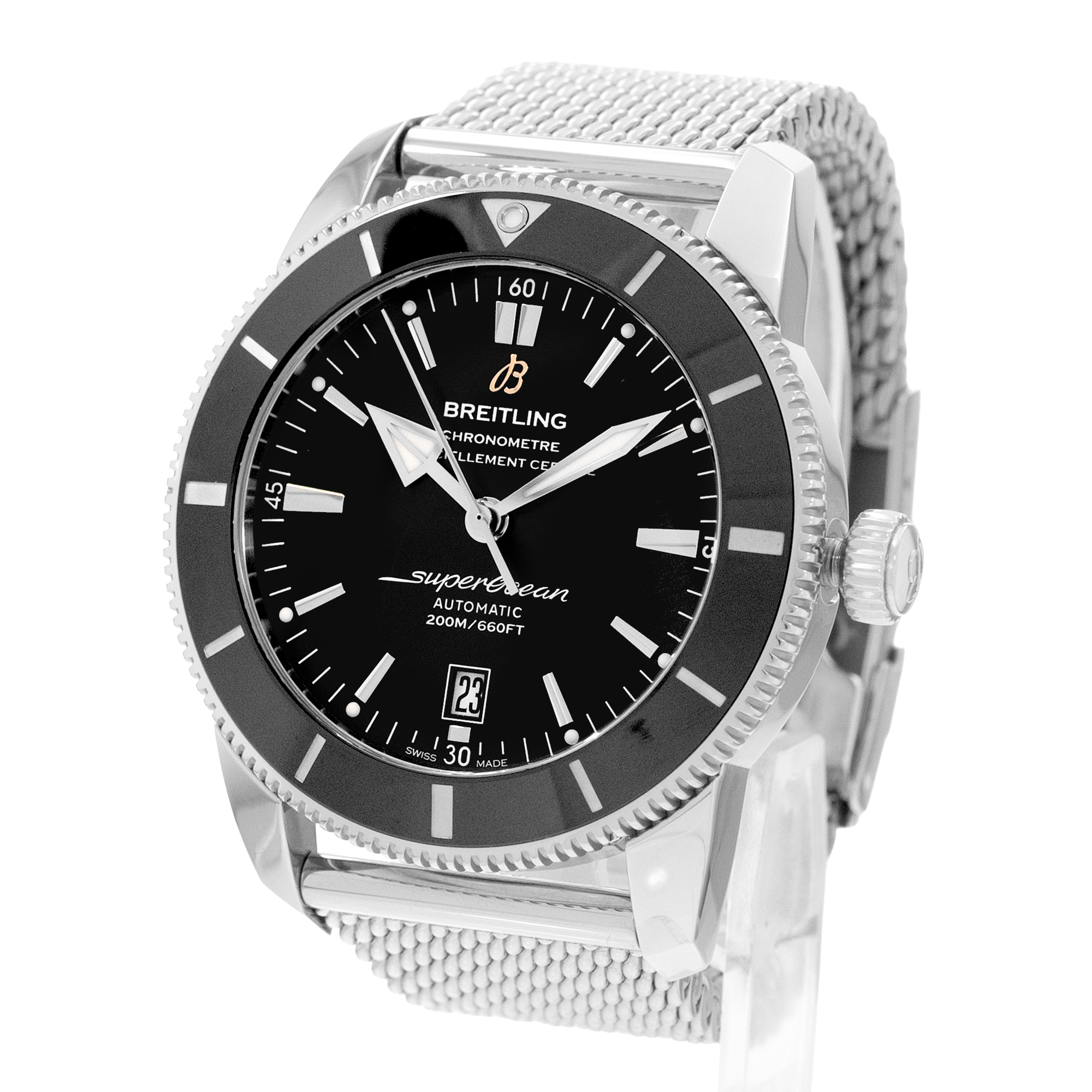 Breitling Superocean Heritage II AB2020 46mm Black Steel Mens Watch Box Card thumbnail 4
