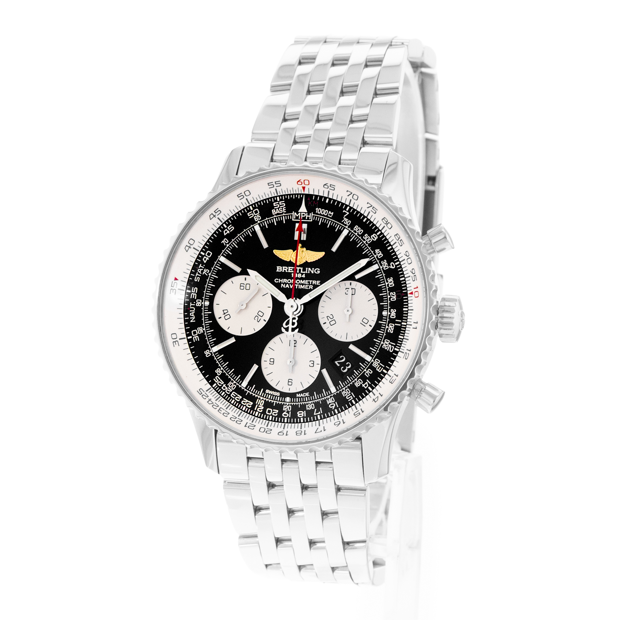 Breitling Navitimer 01 AB0120 43mm Black Steel Mens Watch Box thumbnail 4