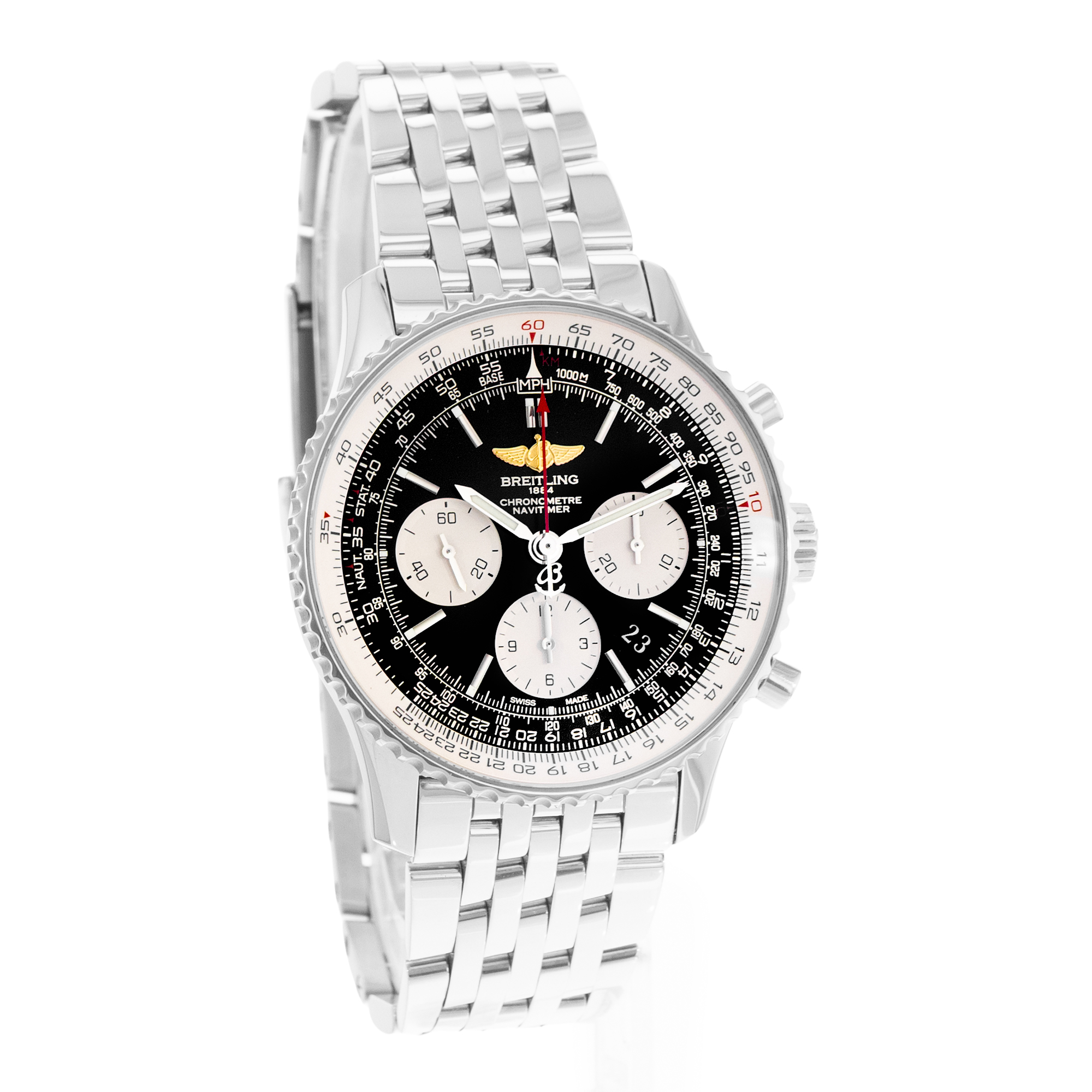 Breitling Navitimer 01 AB0120 43mm Black Steel Mens Watch Box thumbnail 7