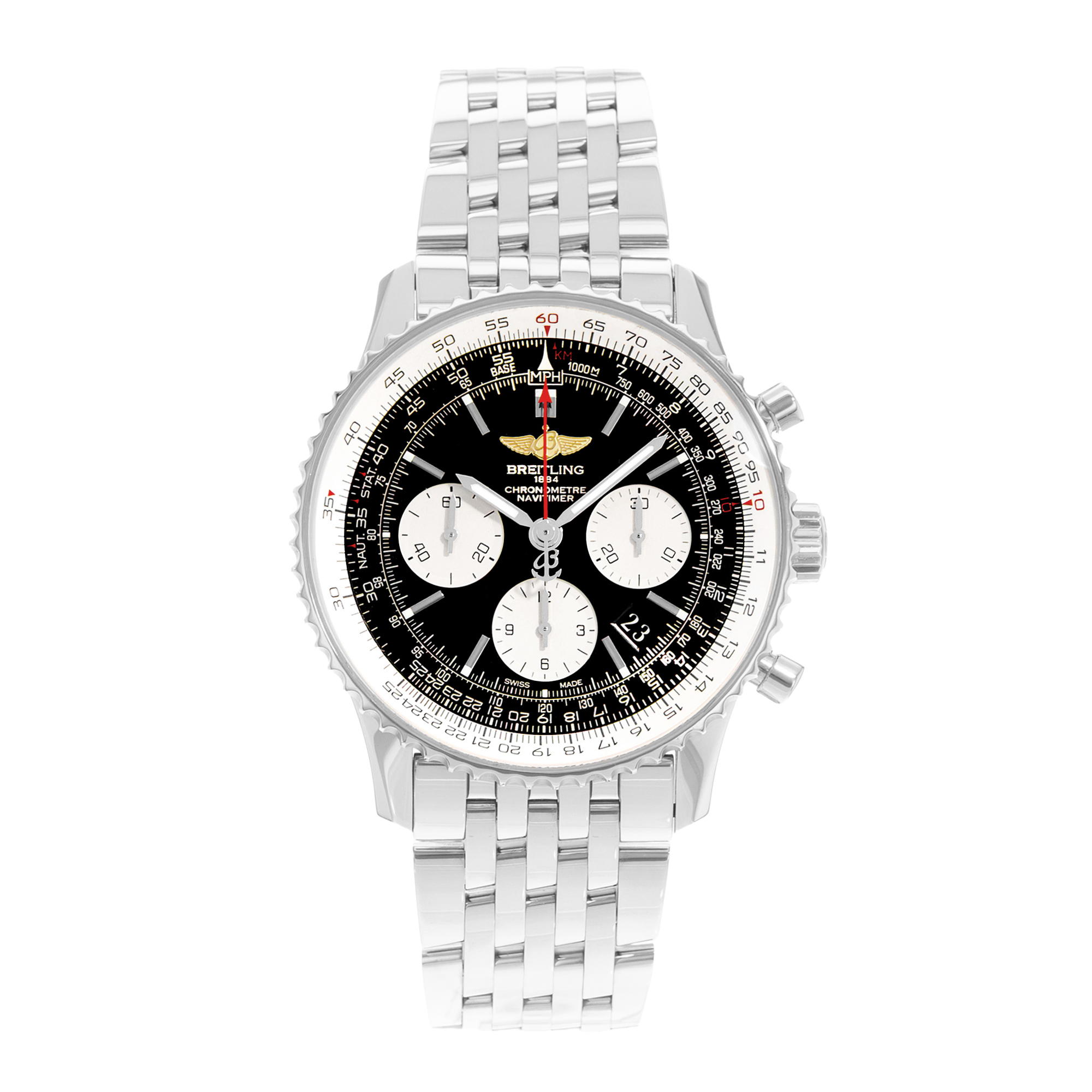 Breitling Navitimer 01 AB0120 43mm Black Dial Steel Mens Watch Box thumbnail 2