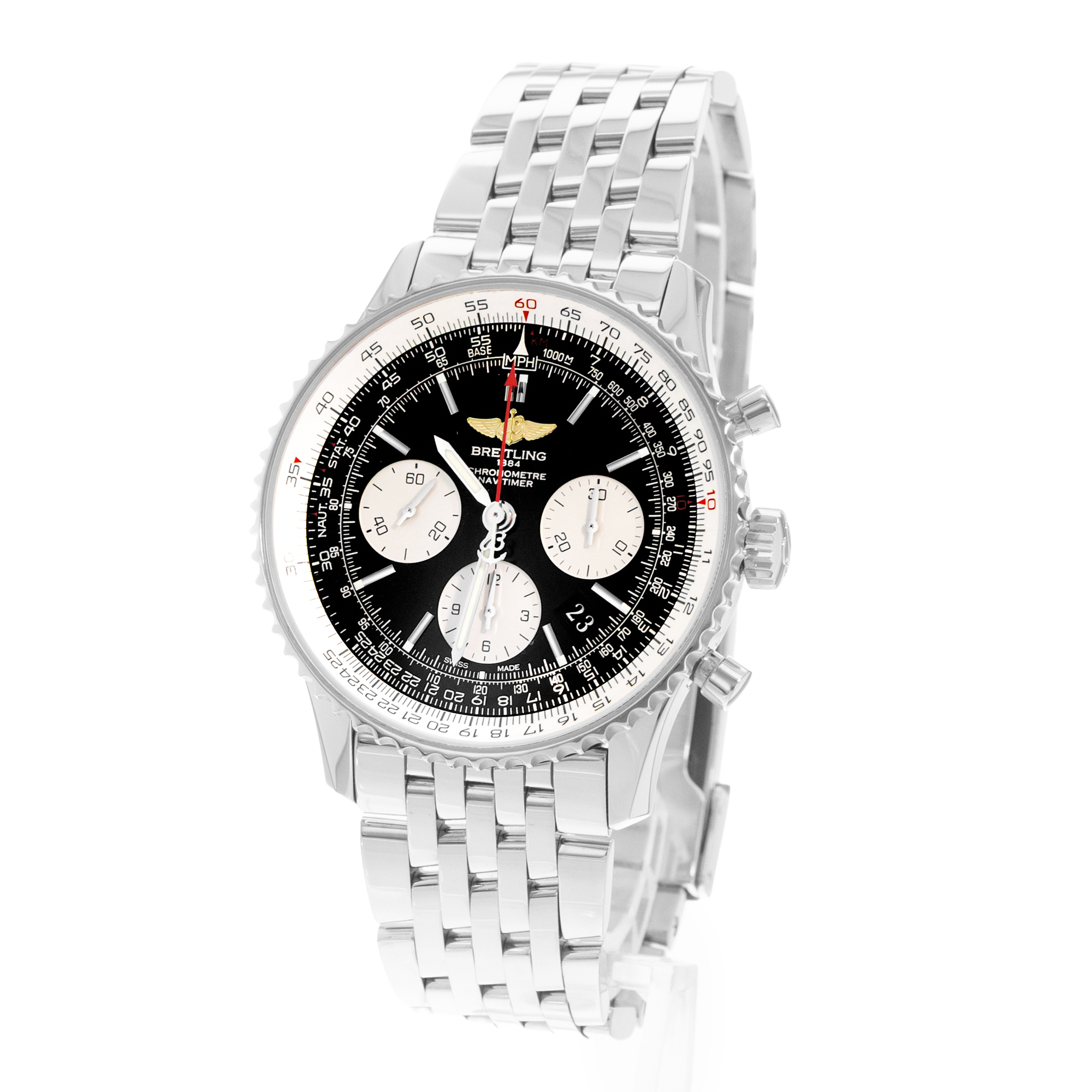 Breitling Navitimer 01 AB0120 43mm Black Dial Steel Mens Watch Box thumbnail 3