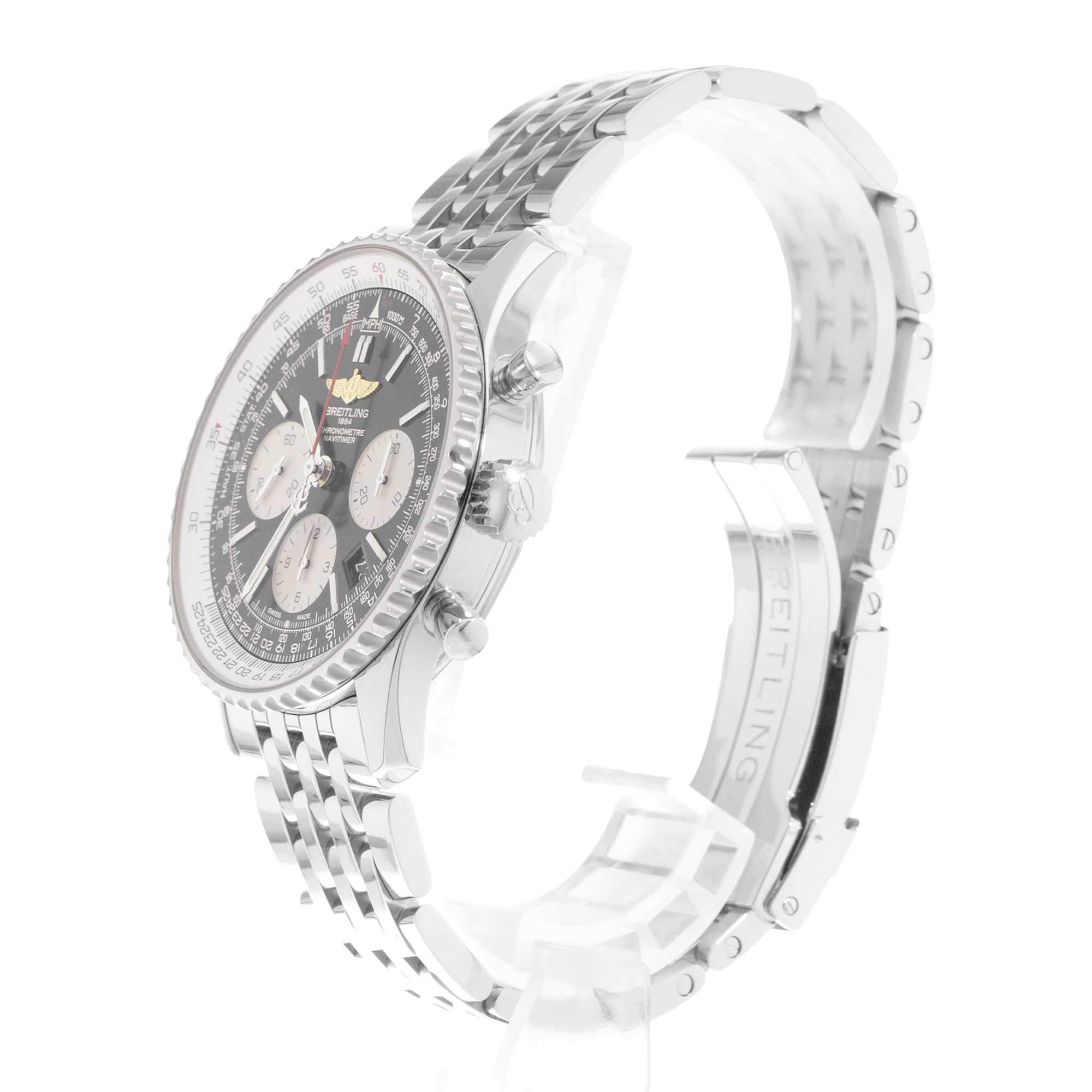 Breitling Navitimer 01 AB0120 43mm Black Dial Steel Mens Watch Box thumbnail 4