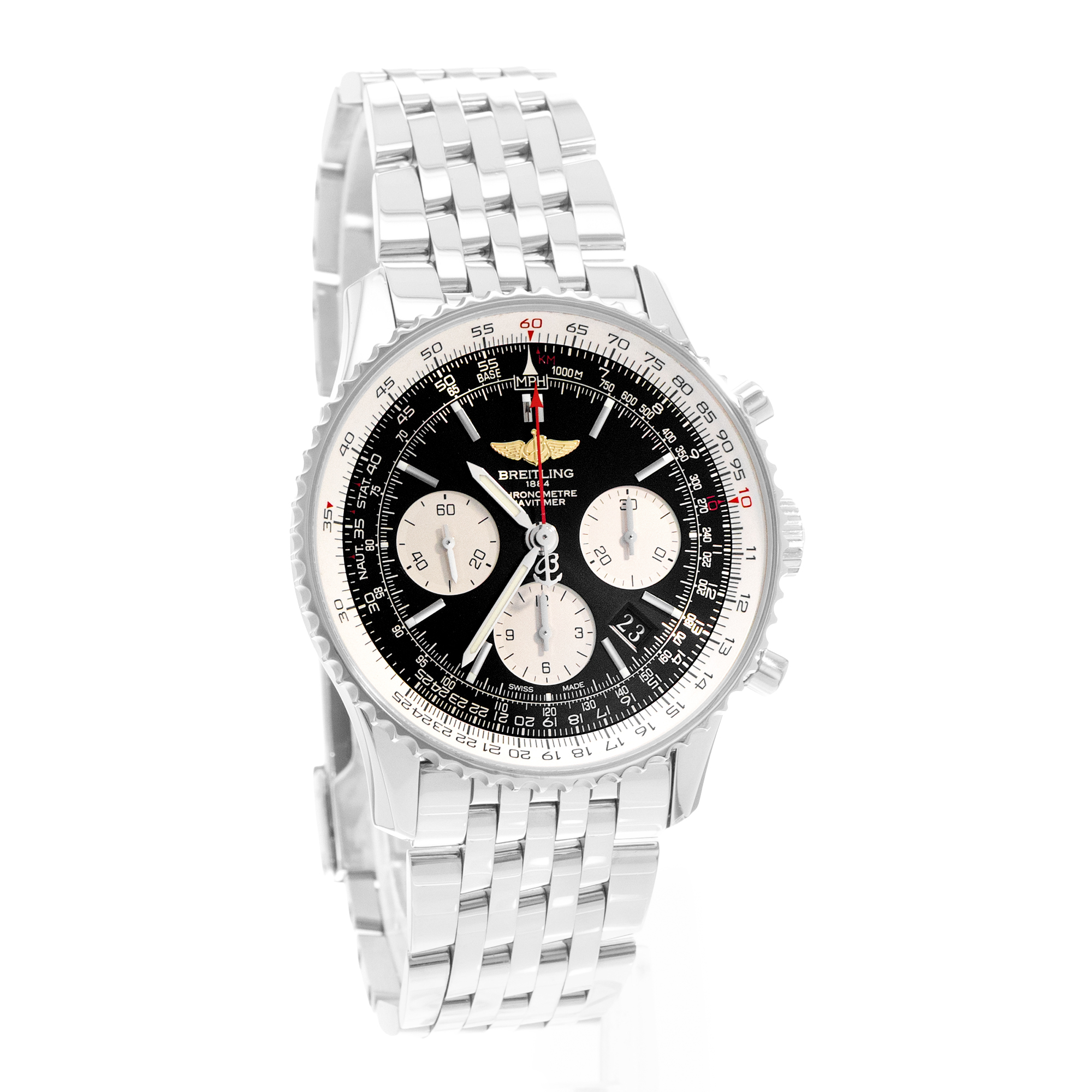 Breitling Navitimer 01 AB0120 43mm Black Dial Steel Mens Watch Box thumbnail 6