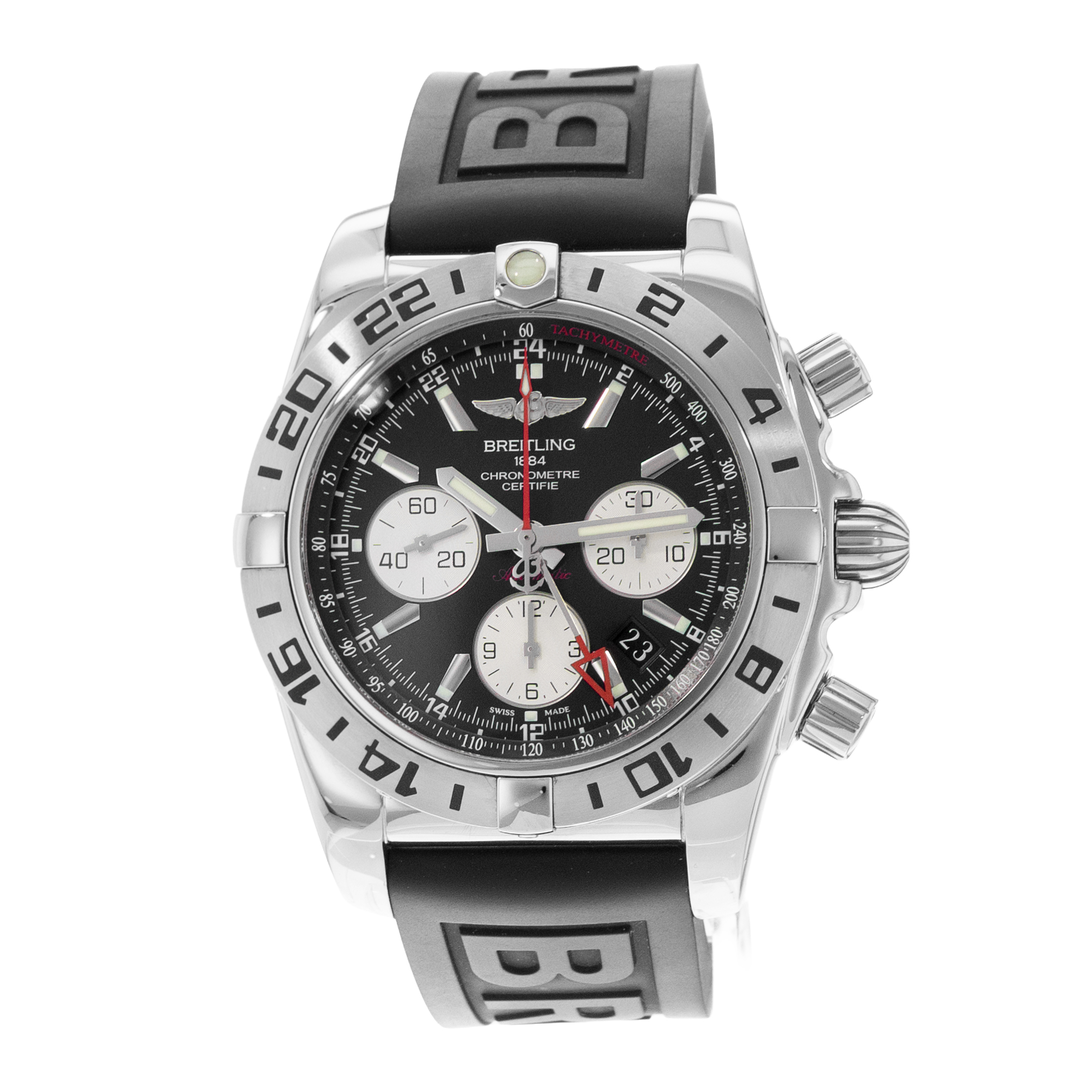 Breitling Chronomat AB0420 44mm Black Dial Steel Mens Watch Box Card thumbnail 4