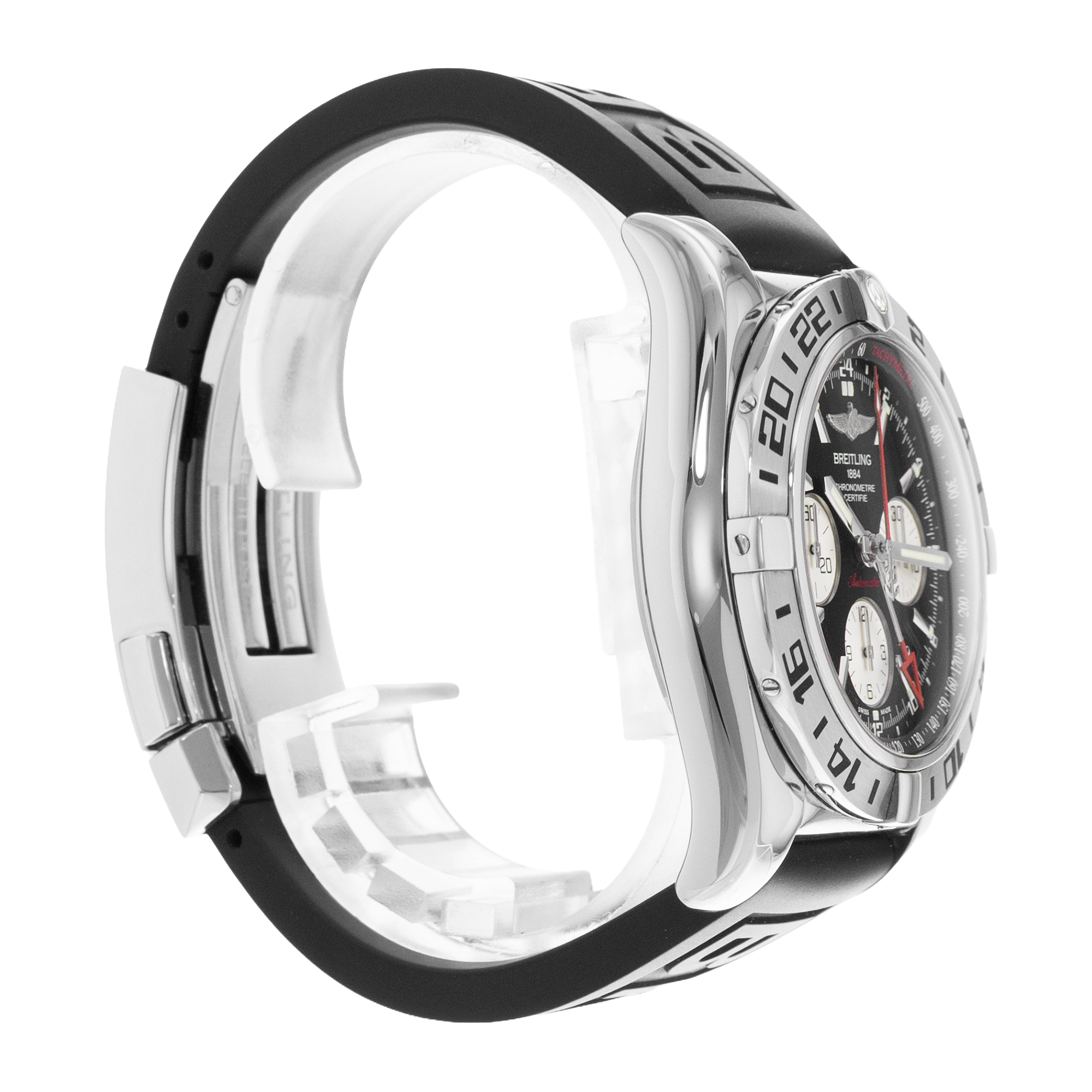 Breitling Chronomat AB0420 44mm Black Dial Steel Mens Watch Box Card thumbnail 6