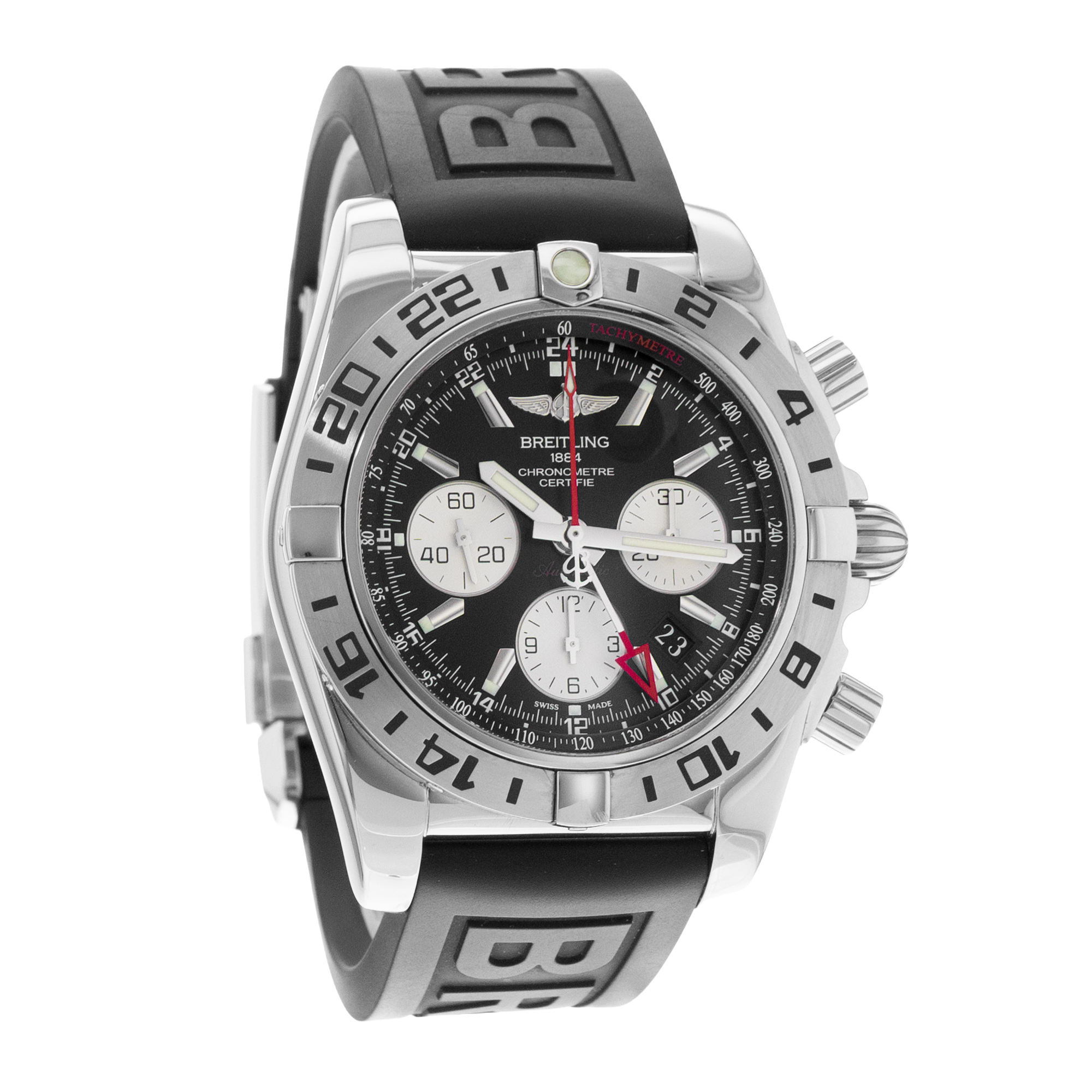 Breitling Chronomat AB0420 44mm Black Dial Steel Mens Watch Box Card thumbnail 7